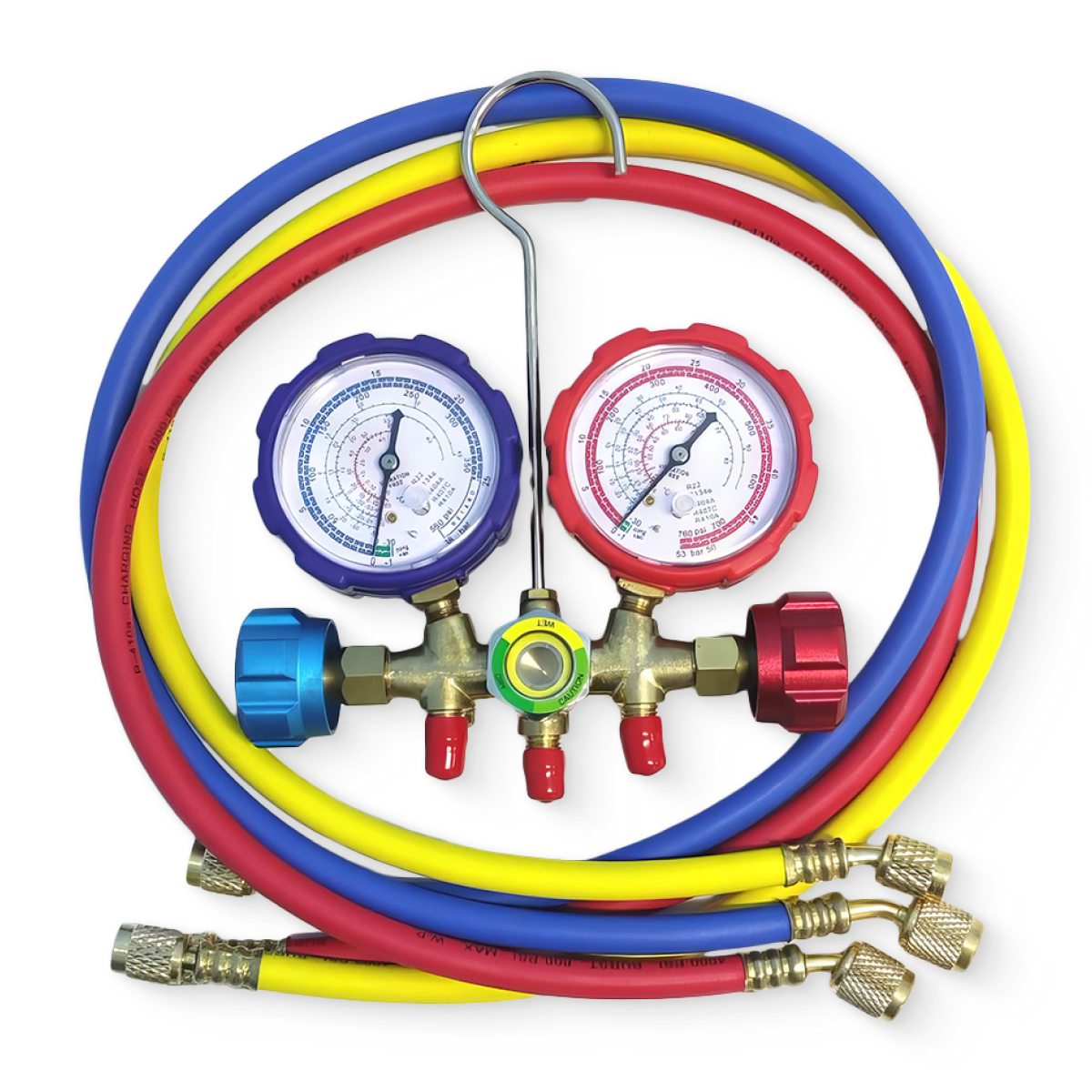 Изображение товара Манометрическая станция DSZH WK-536G-R410A с тремя шлангами 0.9 м до 55 бар для фреонов