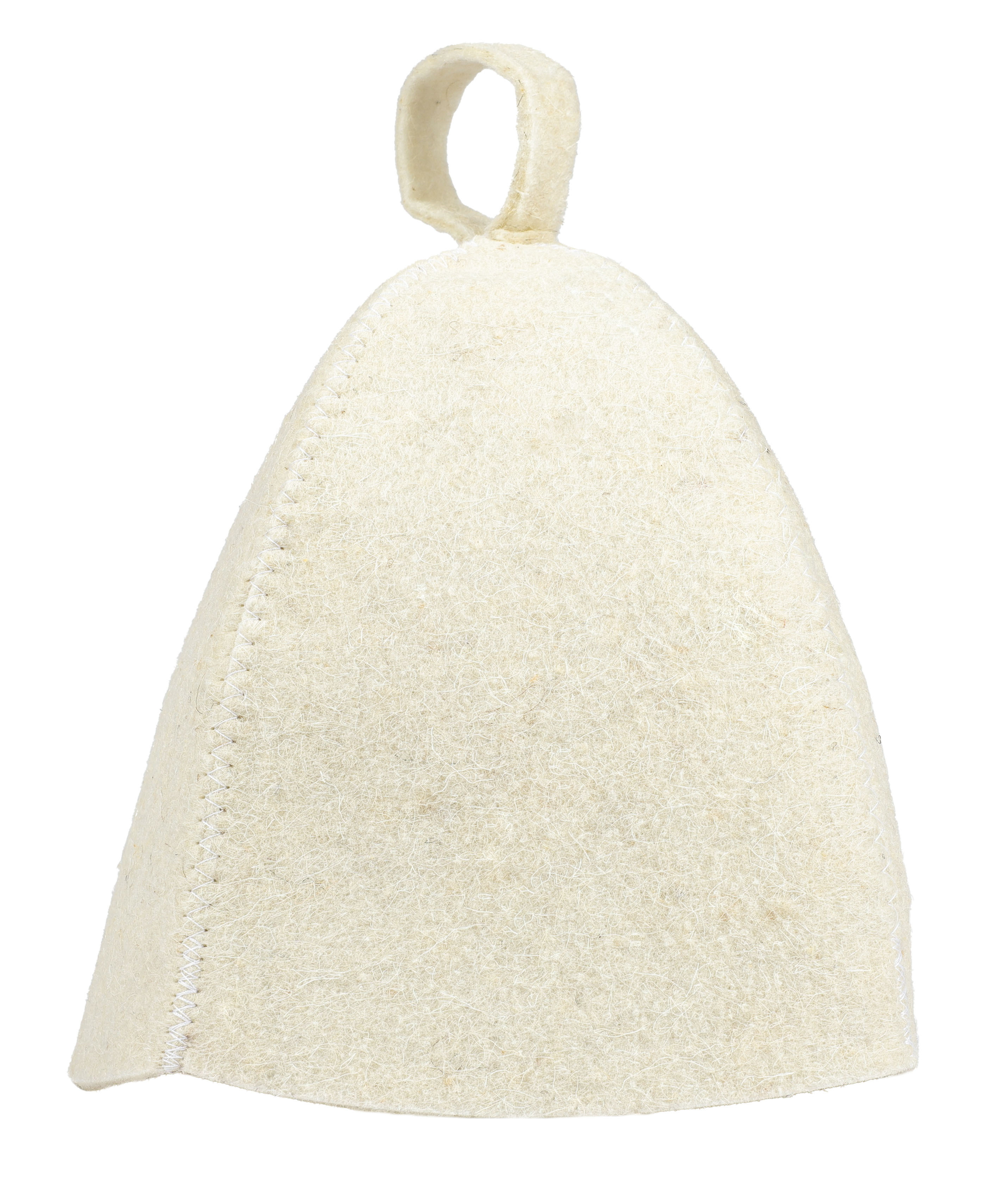 Изображение товара Шапка для бани из войлока белая 24 х 16 см российское производство