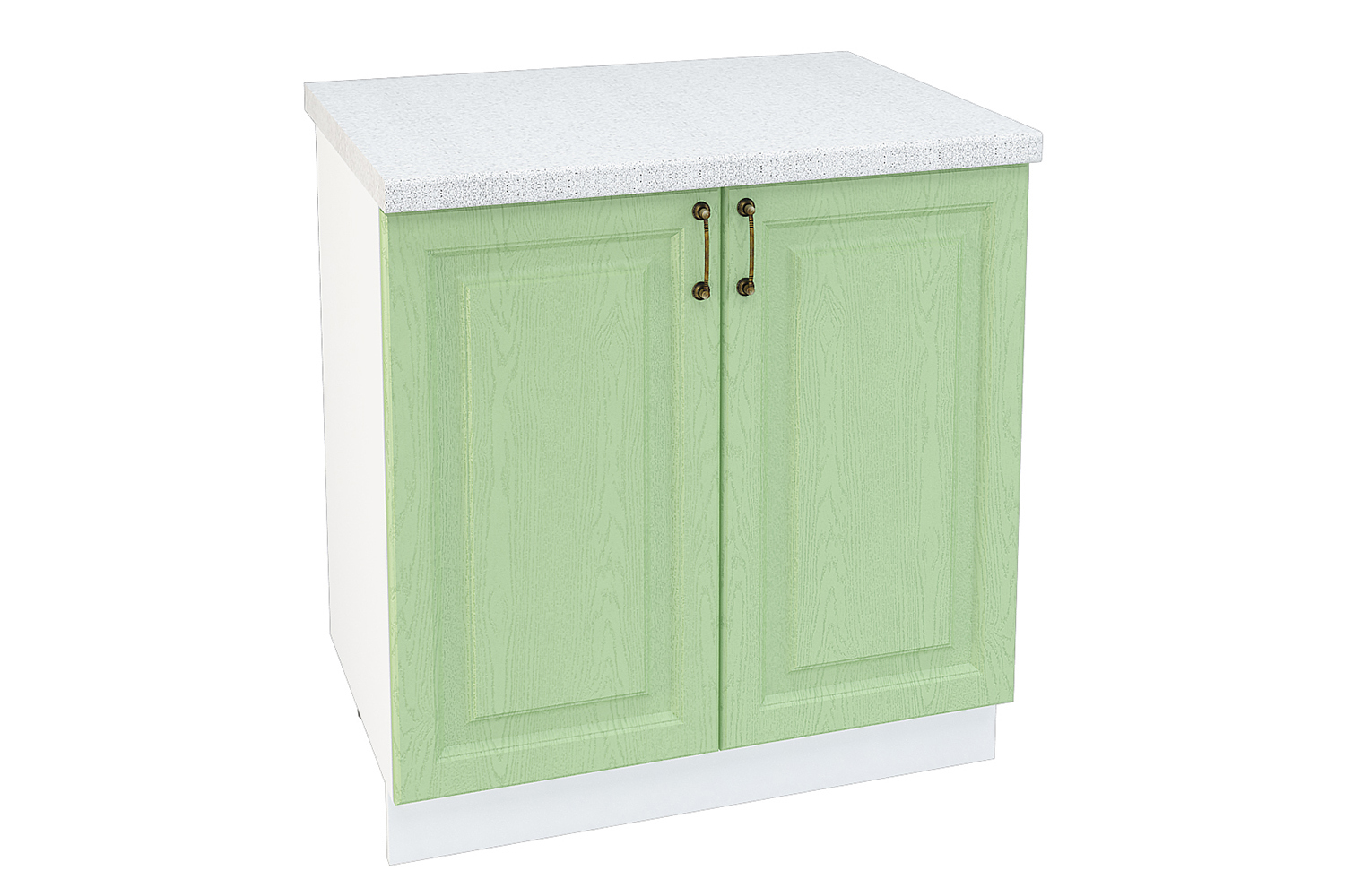 Изображение товара Напольный шкаф Франция 70x81.60x47.80 см фасад светло-зеленый МДФ каркас белый ЛДСП Kameol