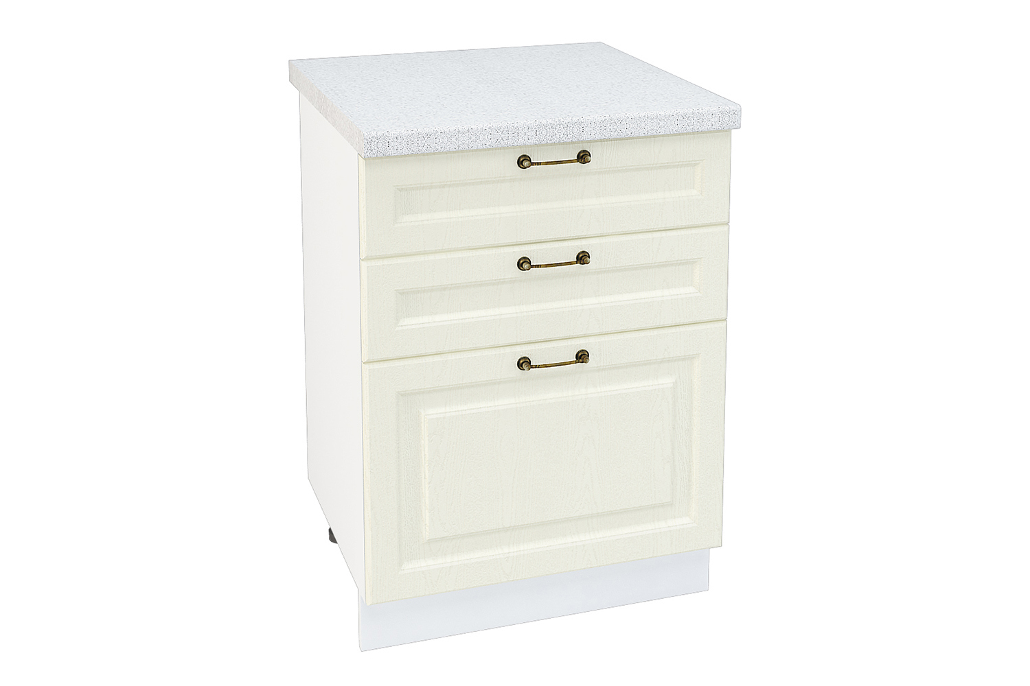 Изображение товара Напольный шкаф KAMEOL Франция 60x81.6x47.8 см с 3 ящиками и кремовыми фасадами
