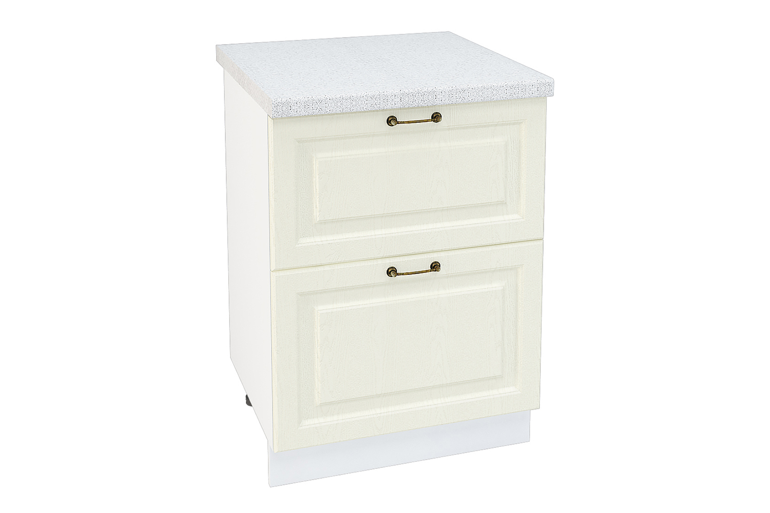 Изображение товара Напольный шкаф Франция с ящиками 60x81.60x47.80 см фасад кремовый МДФ каркас белый ЛДСП Kameol УТ000507588