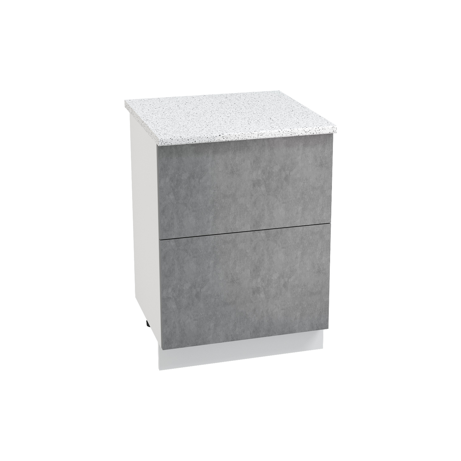 Изображение товара Напольный шкаф Азазель 60x81.60x47.80 см с ящиками фасад бетон ЛДСП каркас белый ЛДСП Kameol УТ000568293
