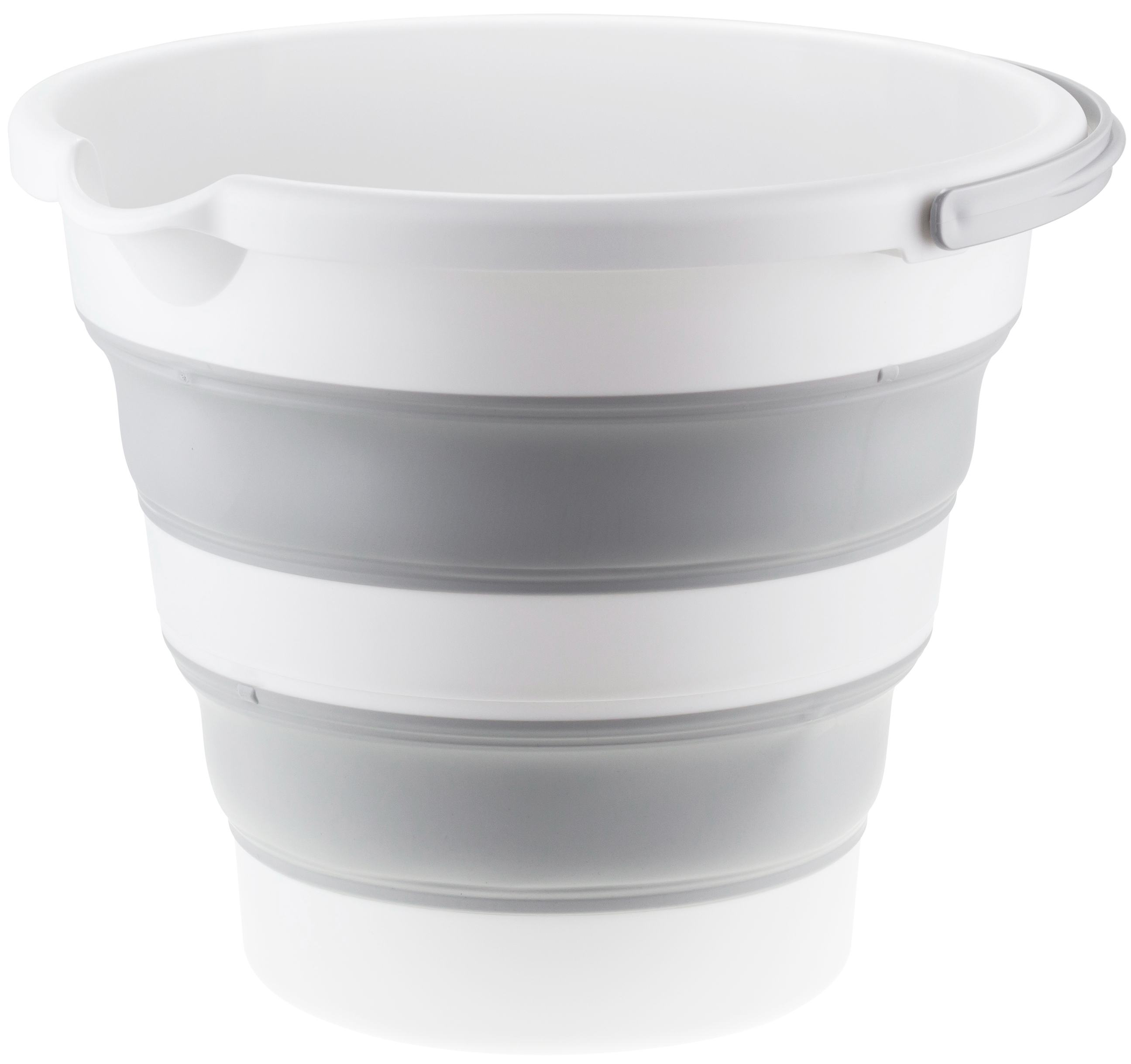 Ведро складное круглое Idea Флекс 10 л полипропилен цвет серый