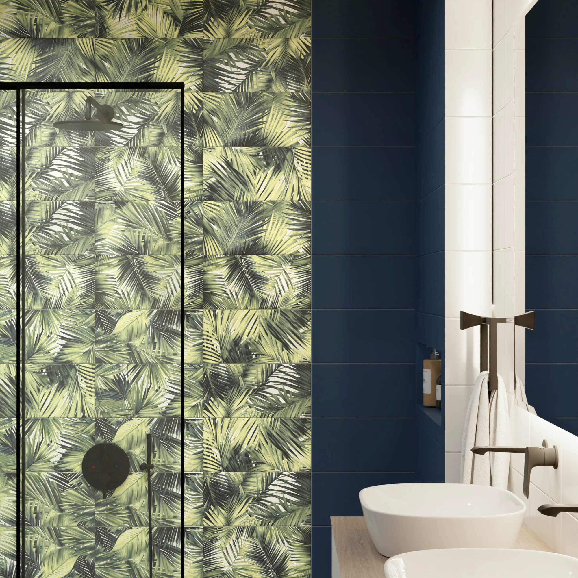 Изображение товара Плитка настенная KREAFORTA Mersey Tropic 20x40 см матовая зеленая