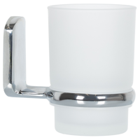 Изображение товара Стакан для зубных щёток Swensa Slick SWR-5600-03, подвесной, стекло/металл, цвет прозрачный/хром