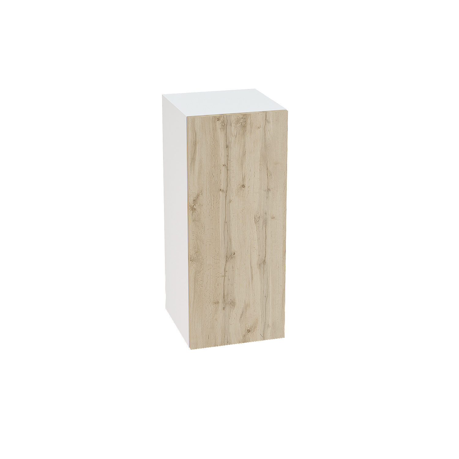 Изображение товара Навесной шкаф Азазель 30x71.60x31.80 см фасад дуб вотан ЛДСП каркас белый ЛДСП Kameol