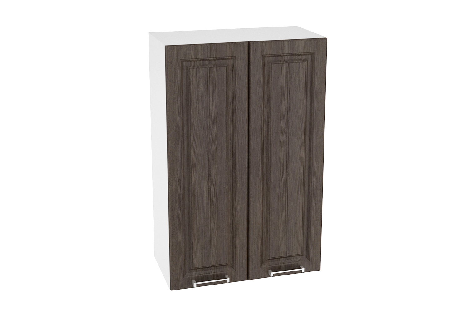 Изображение товара Навесной шкаф Чехия 60x92 см, белый/венге, 2 дверь, ЛДСП/МДФ