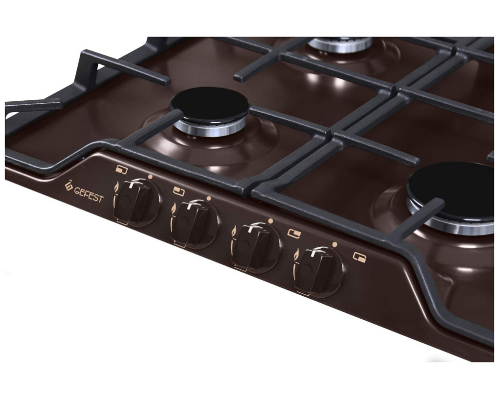 Изображение товара Газовая варочная панель Gefest ПВГ 1212 К7 4 конфорки коричневая