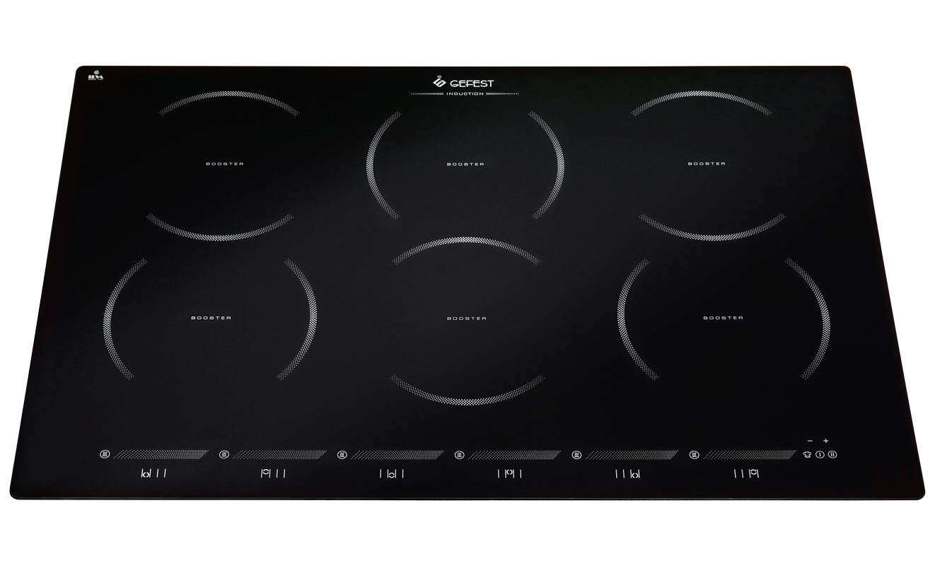 Изображение товара Электрическая варочная панель Gefest ПВИ 4323 76.5 см 6 конфорок цвет черный