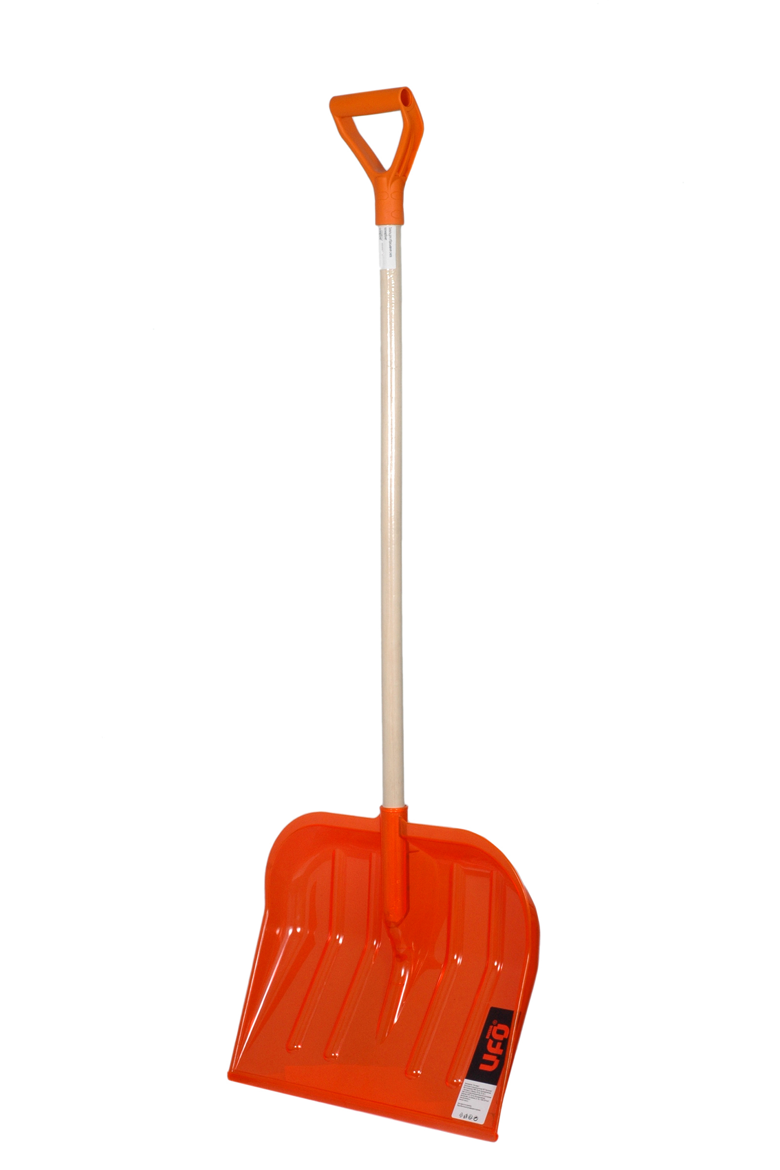 Изображение товара Лопата для уборки снега UFO 47,5х40 см поликарбонат дерево 140 см