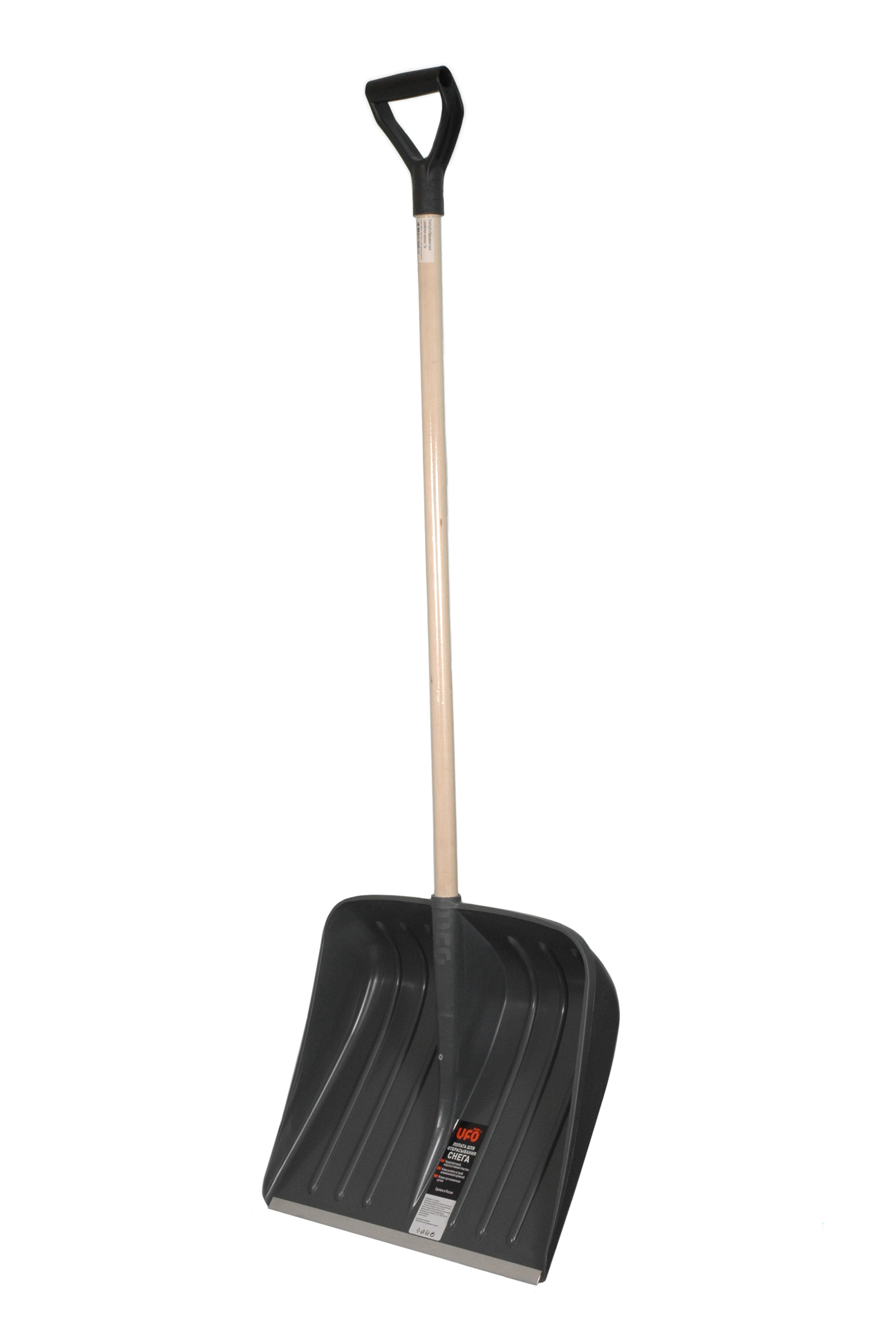 Изображение товара Лопата для уборки снега Ufo 400200001U 49 см x 142 см полипропилен с черенком дерево