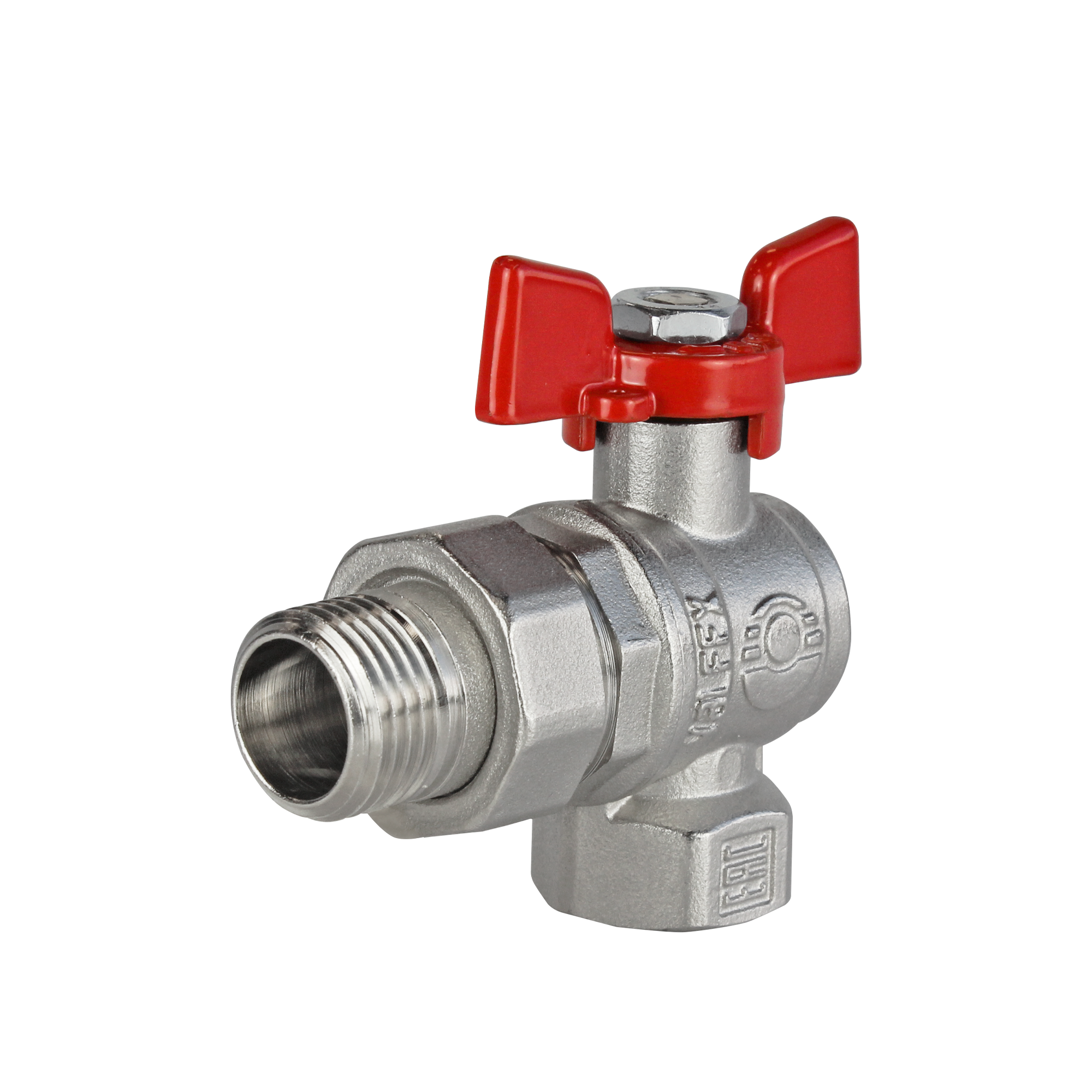 Изображение товара Кран шаровой угловой Valfex DN15 PN50 латунь ручка бабочка