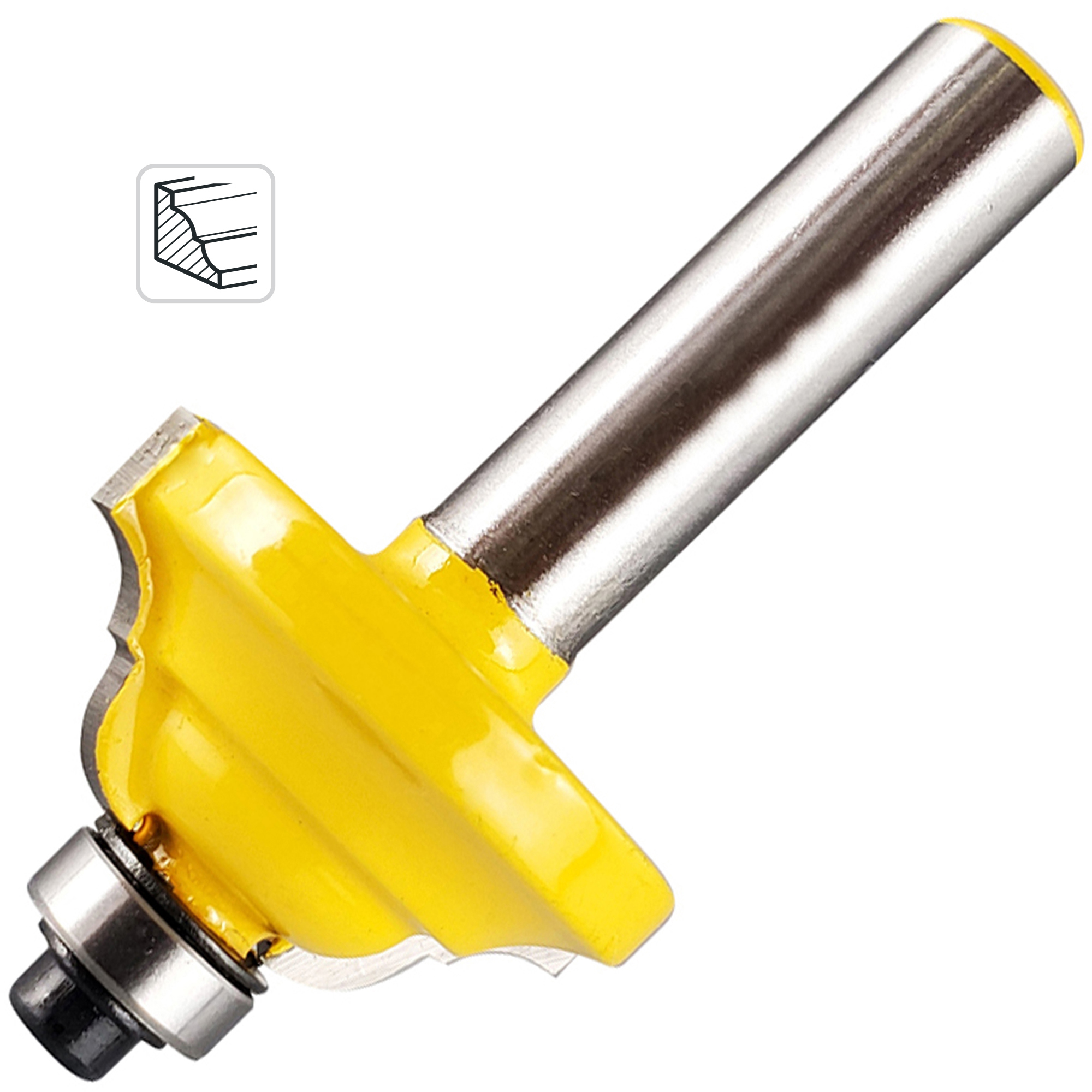 Изображение товара Фреза по дереву кромочная калевочная 553352 28.6x13 мм подшипник 9.5 мм хвостовик 8 мм