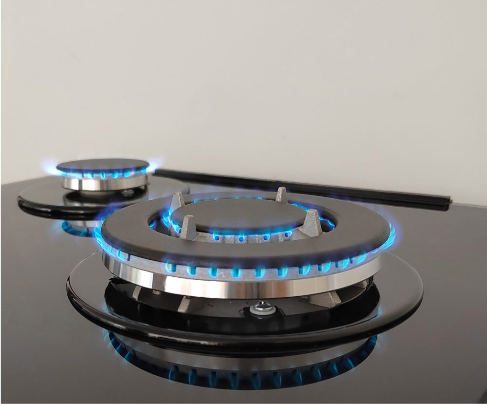 Изображение товара Газовая варочная панель Candy CHXG53CWB 45 см 3 конфорки черный дизайн