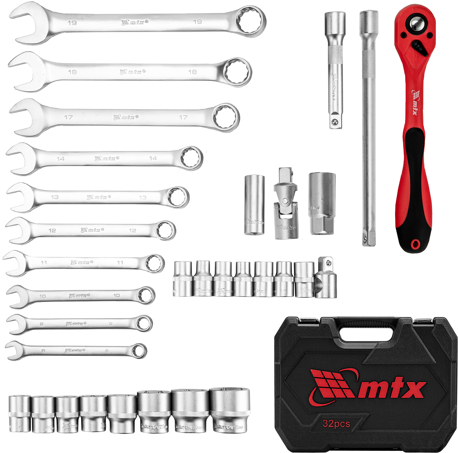 Изображение товара Набор инструментов MTX 135279 32 предмета в прочном кейсе монтажный ремонт