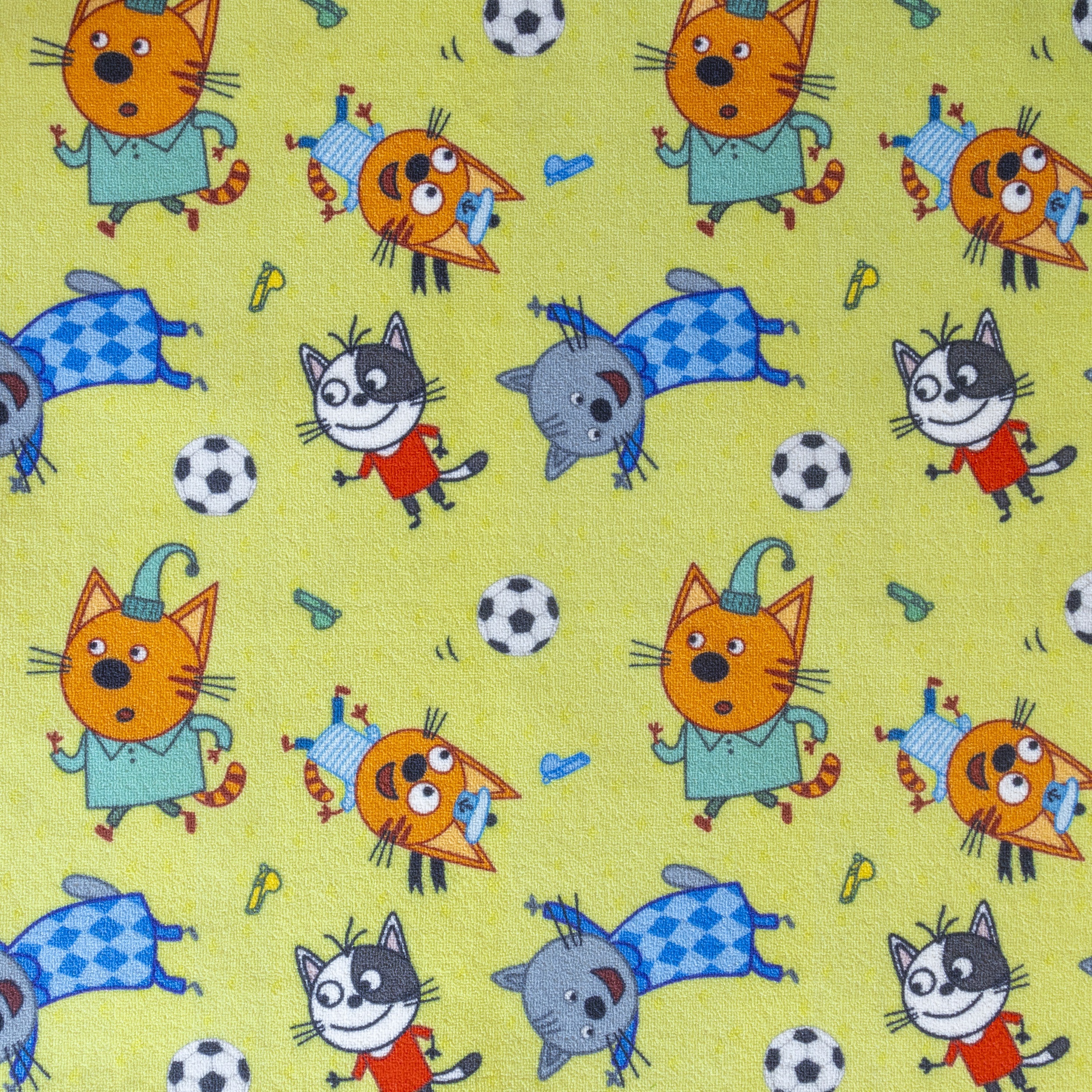 Изображение товара Ковровое покрытие Роял Тафт Three cats  полиамид зеленый ширина 4 м модель 310_6700