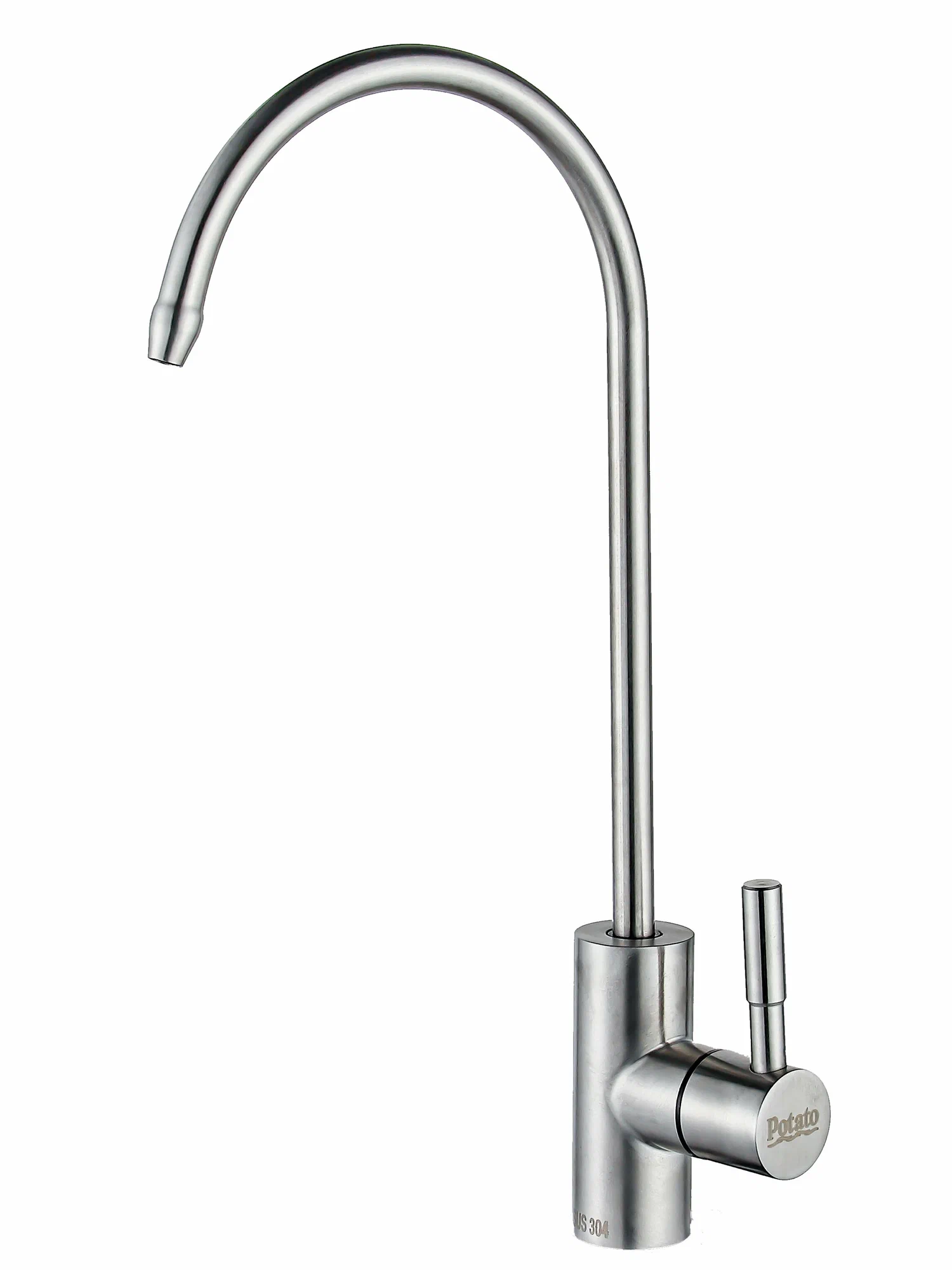 Изображение товара Кран для фильтра Potato P0048S 1/2" нержавеющая сталь