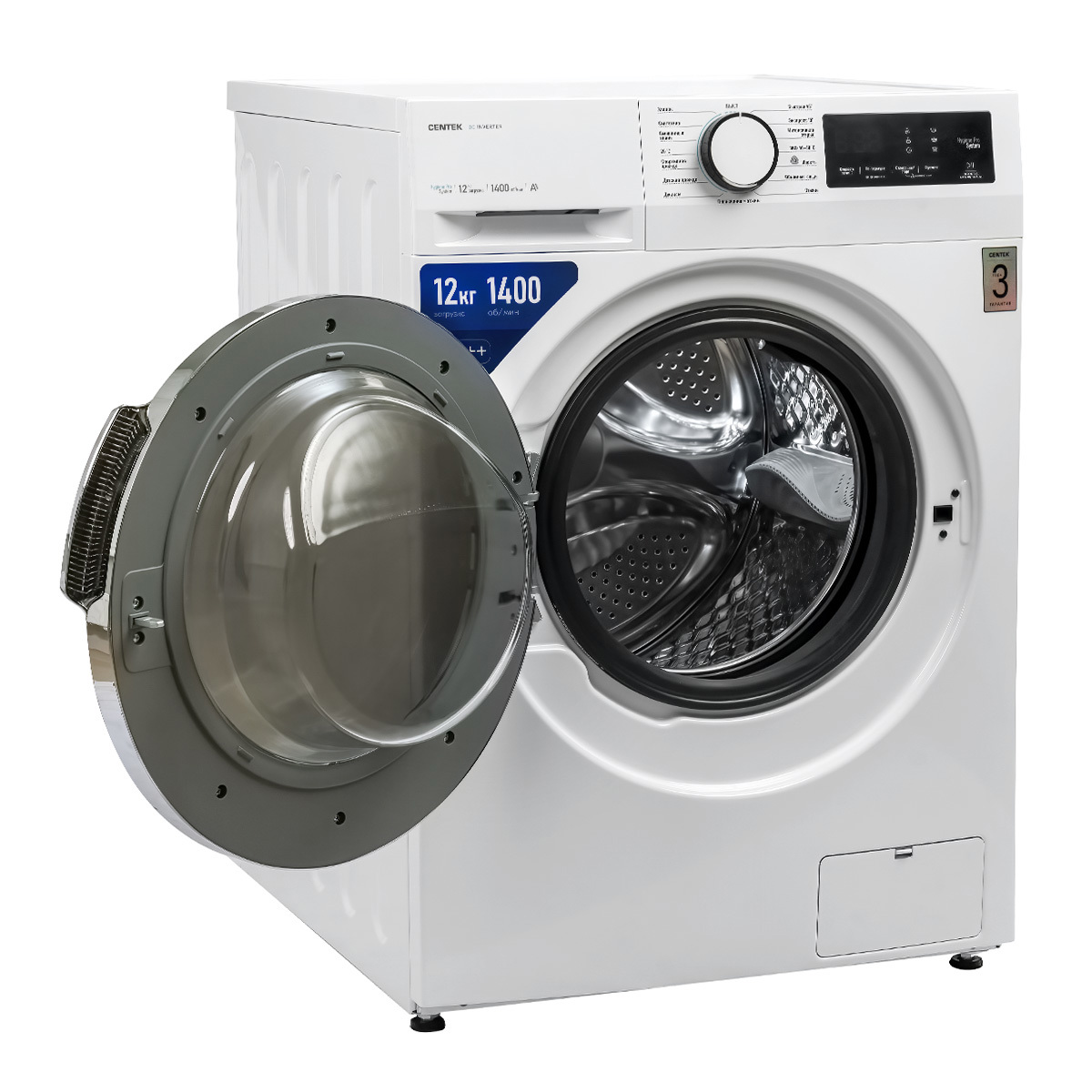Изображение товара Стиральная машина Centek Ct-1925 12 кг Белая Инверторная 85x59.5 см