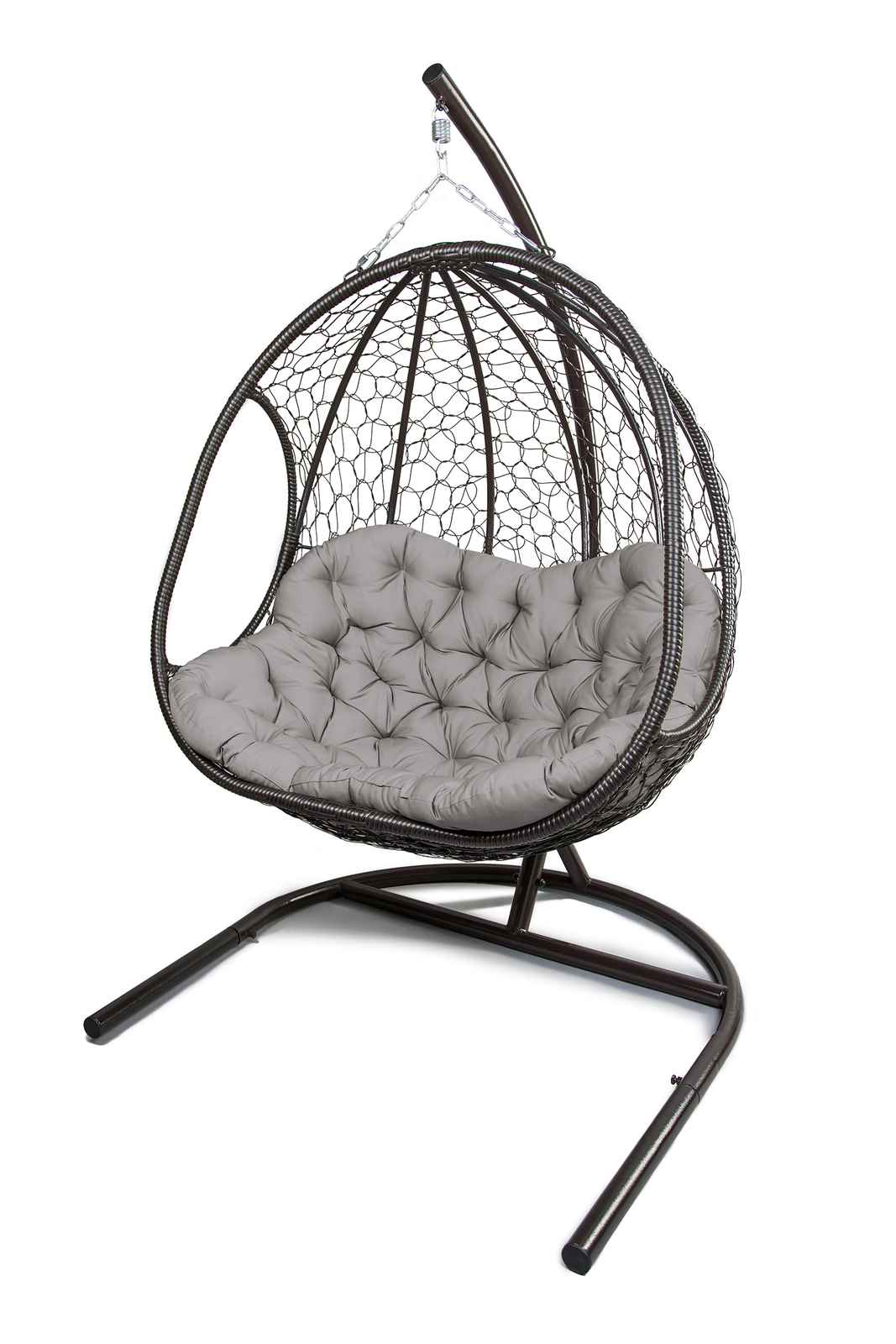 Изображение товара Кресло подвесное Greengard Челси 2 места из искусственного ротанга серое