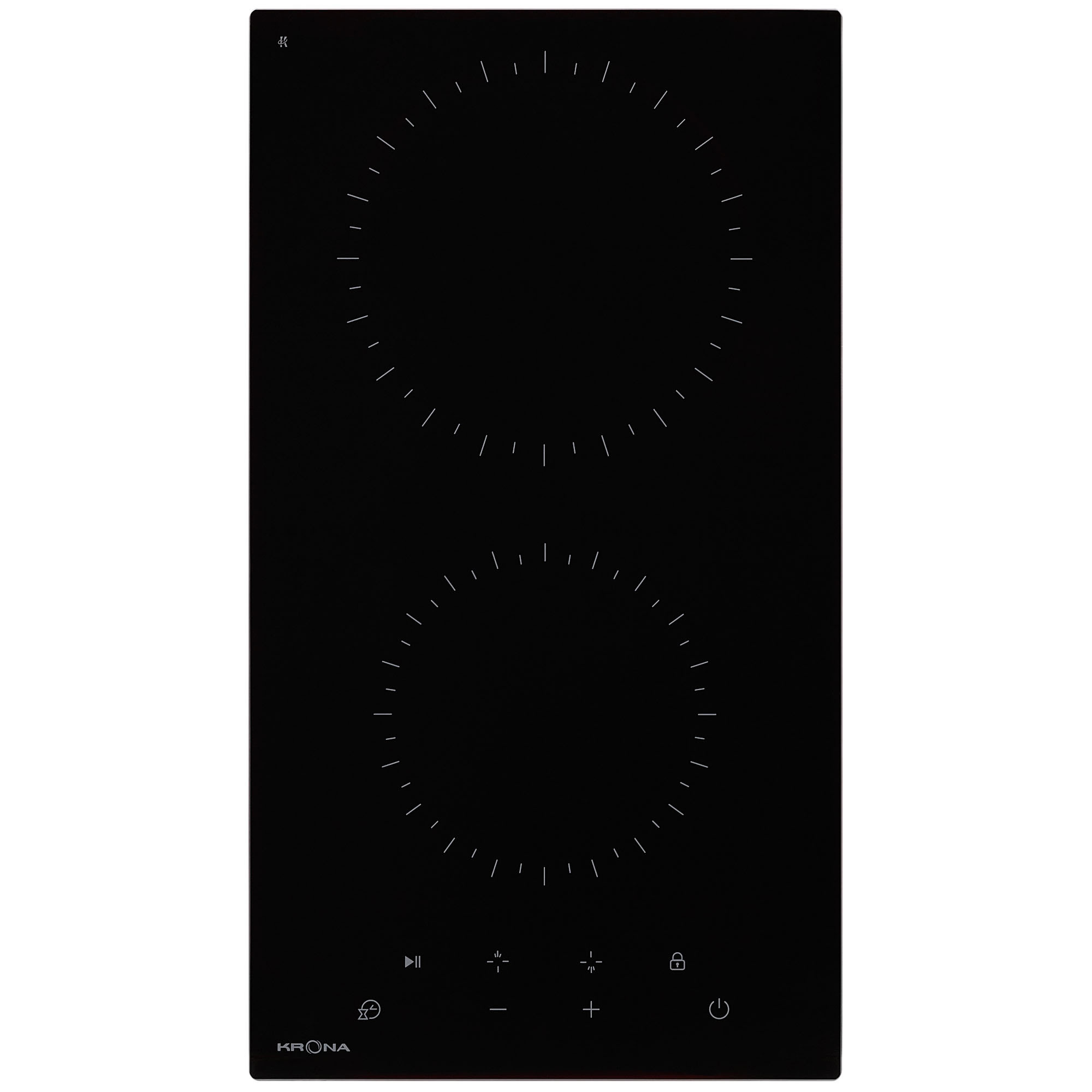 Изображение товара Электрическая варочная панель Krona Zauber 30 BL TK 28.8 см 2 конфорки цвет черный