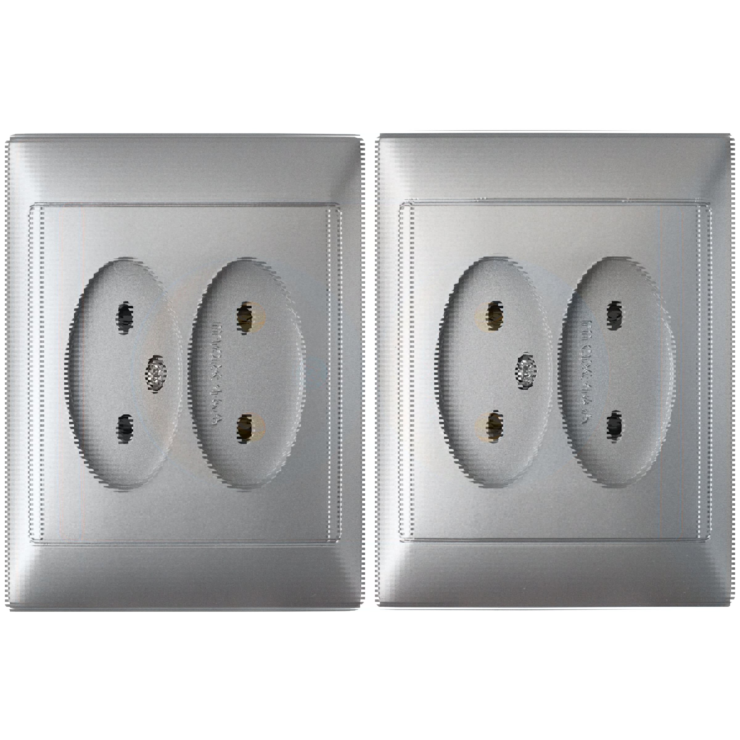 Изображение товара Розетка двойная встраиваемая Bylectrica Стиль РС16-307 цвет серебро