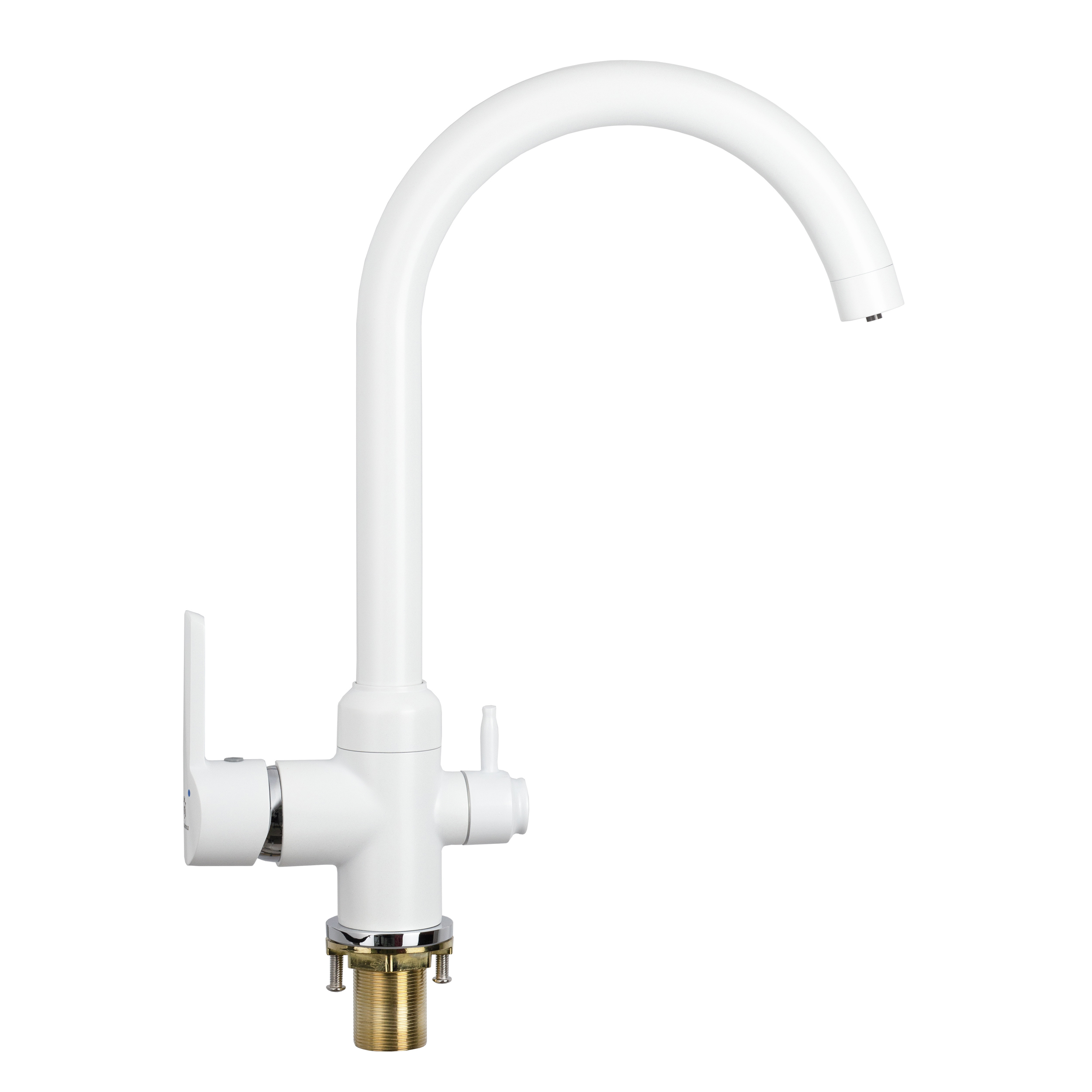 Изображение товара Смеситель для кухни Diadonna D87-446107W поворотный излив 27.5 см цвет белый