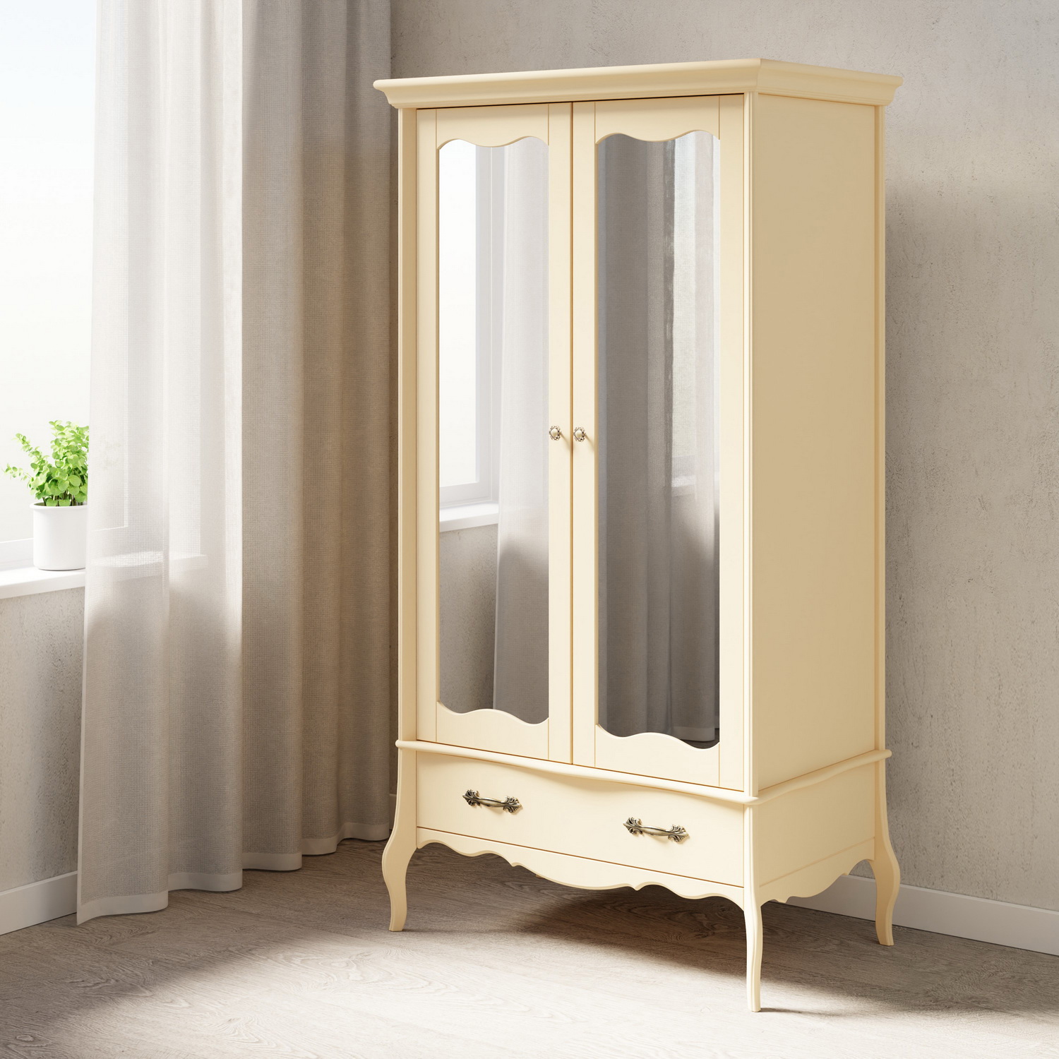 Изображение товара Шкаф распашной Дом мебели из сосны 20000011782 111x210x67 см Массив сосны цвет бежевый