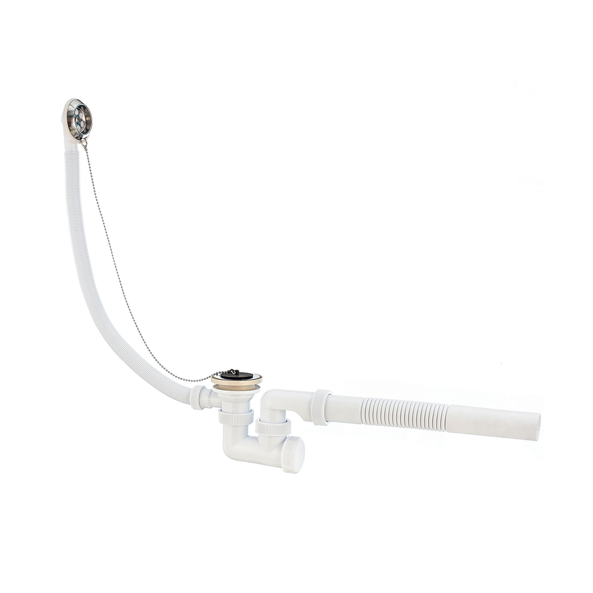 Изображение товара Сифон для ванны Virplast D40 мм белый 17563