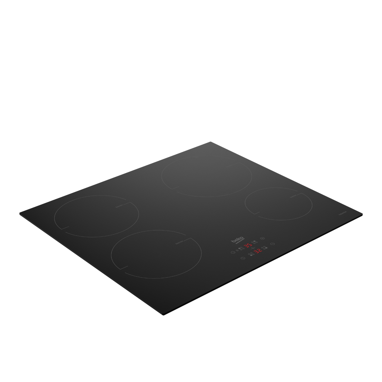 Изображение товара Электрическая варочная панель BEKO HII64400MT 4 индукционные конфорки 58 см черная