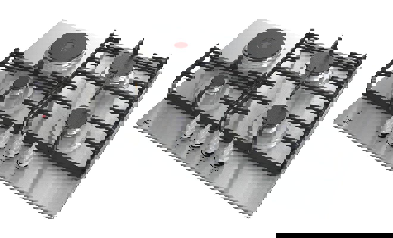 Изображение товара Комбинированная варочная панель Gorenje 4 конфорки 60x52 см нержавеющая сталь газ и электрическая