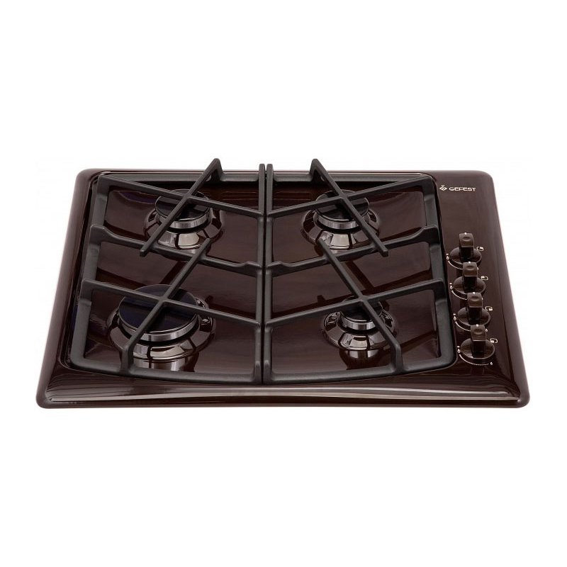 Изображение товара Газовая варочная панель Gefest СГ СН 1211 К17 4 конфорки коричневая встроенная