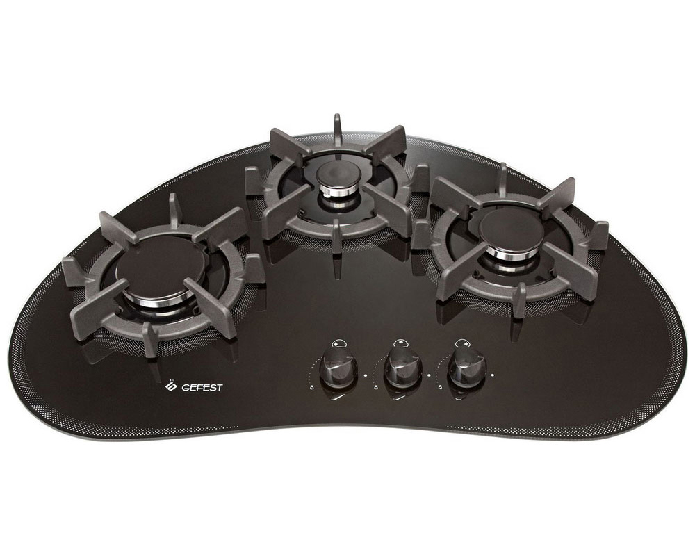 Изображение товара Газовая варочная панель Gefest СГ СН 2120 3 конфорки черный цвет
