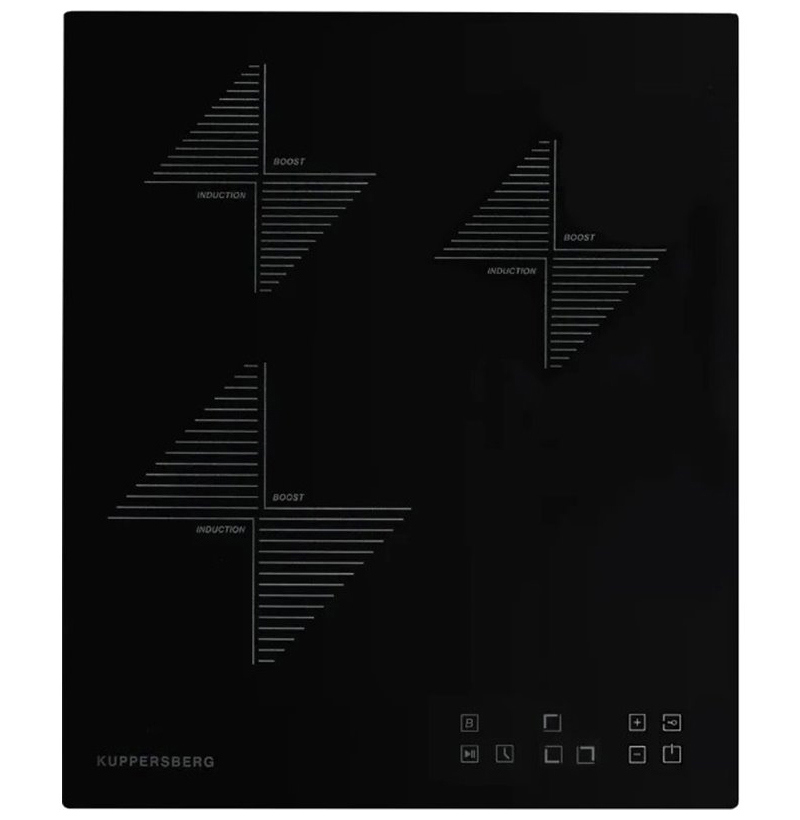 Изображение товара Индукционная варочная панель Kuppersberg ICO 402 42.5 см 3 конфорки цвет черный