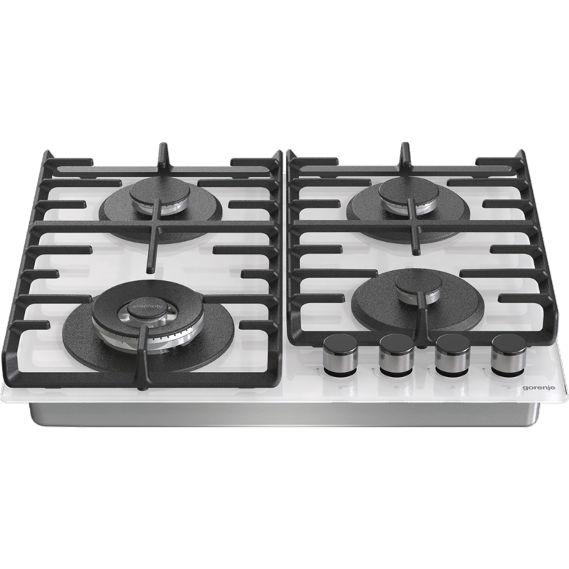 Изображение товара Газовая варочная панель Gorenje BG6BB-G0B 60 см 4 конфорки белая