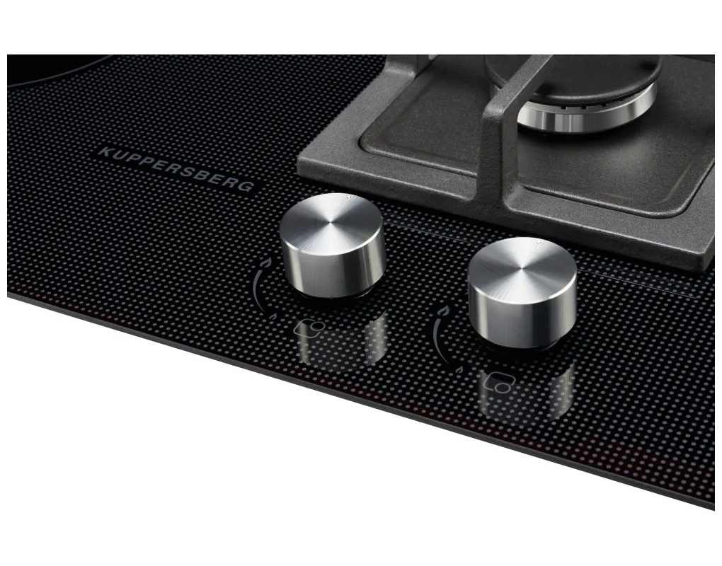 Изображение товара Комбинированная варочная панель Kuppersberg 4 конфорки 59x52 см цвет серый, черный