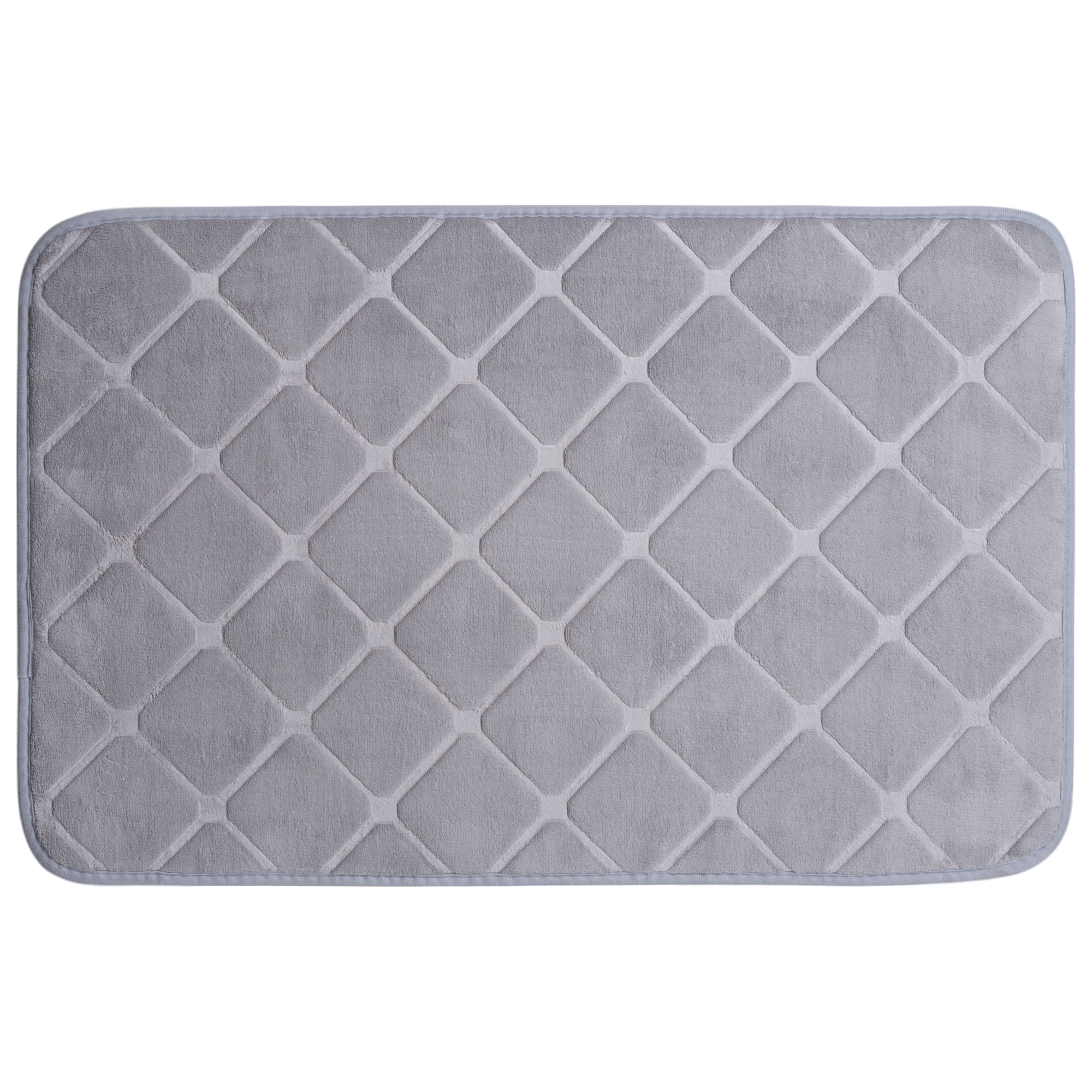 Изображение товара Коврик для ванной Vidage Ларго 50x80 см светло-серый с противоскользящим покрытием