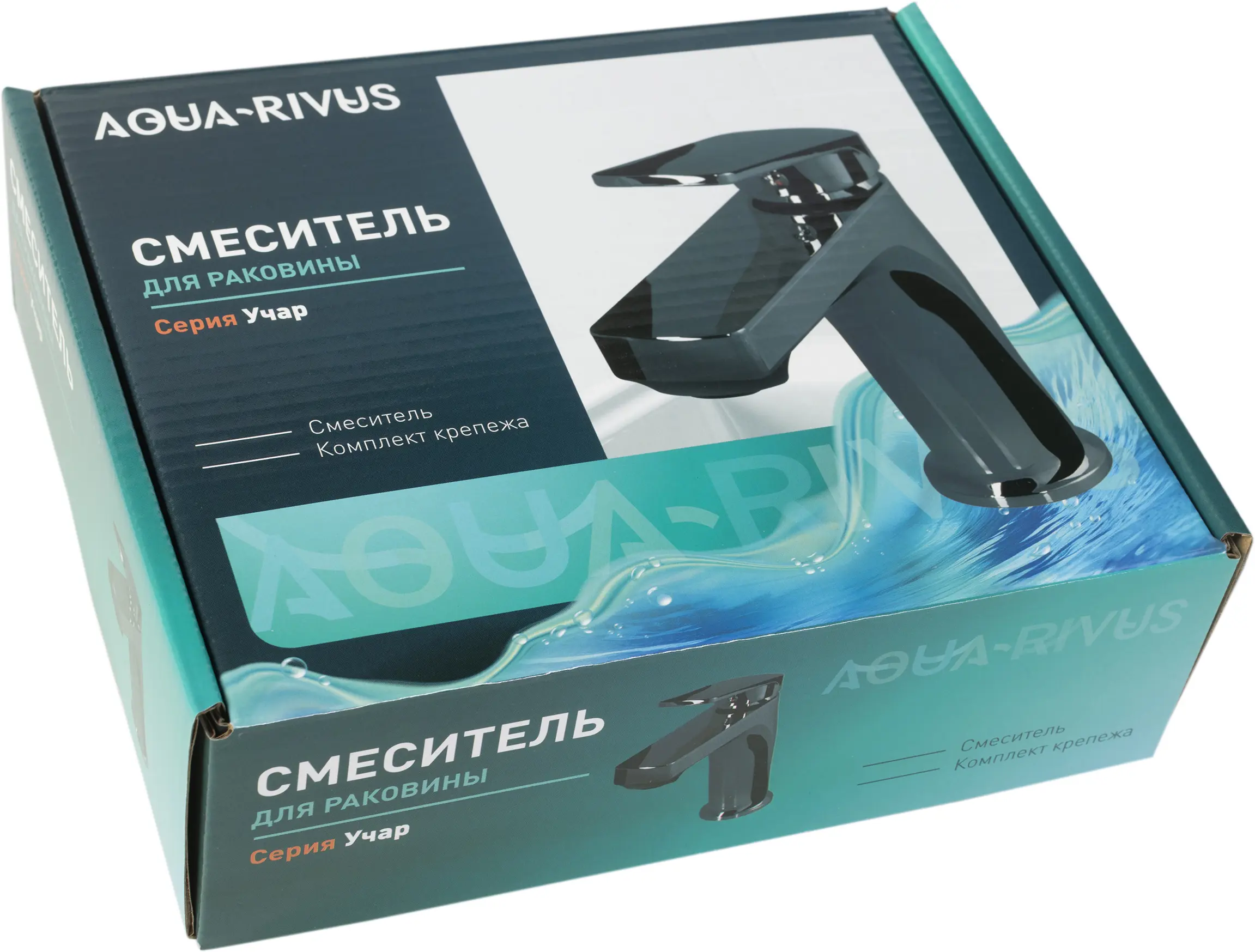 Смеситель для раковины Aqua-Rivus Учар AR-2021c-b однорычажный цвет черный матовый - 6
