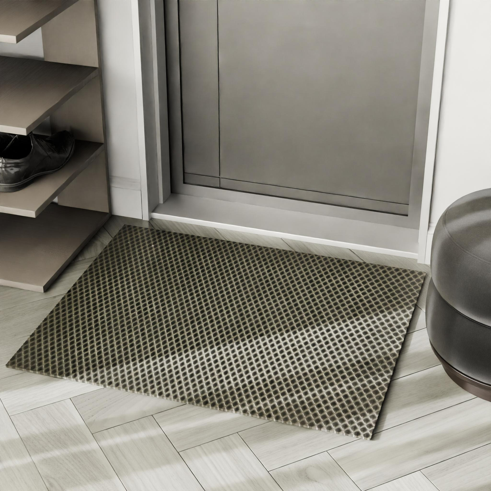 Изображение товара Коврик 68x83 см ЭВА ромбы серый грязезащитный противоскользящий