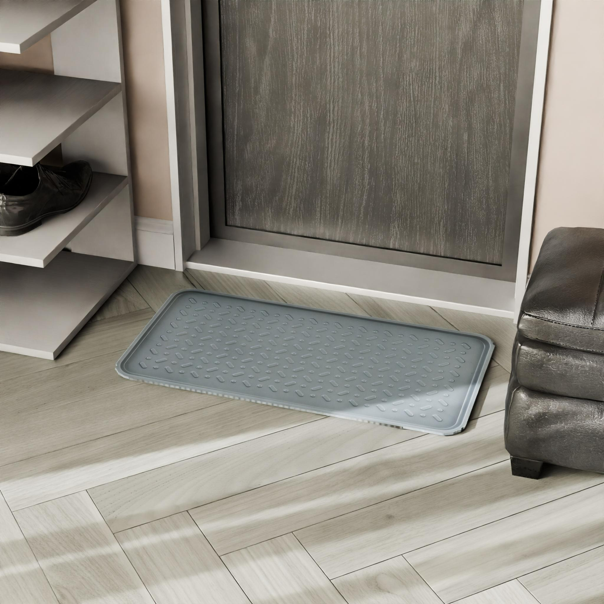 Изображение товара Лоток для обуви 71x37 см из полипропилена темно-серый