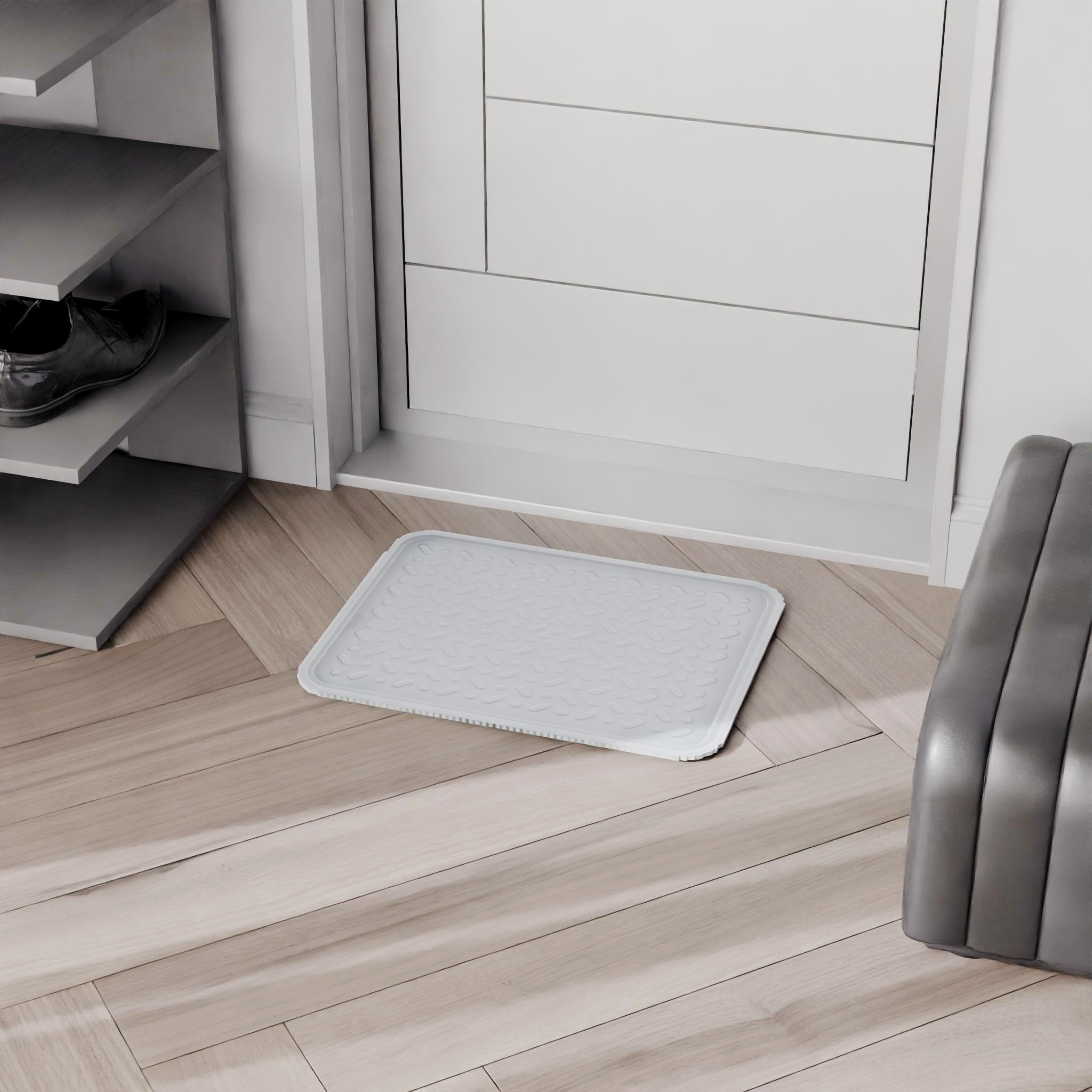 Изображение товара Лоток для обуви 48х37 см из полипропилена светло-серый для дома и улицы