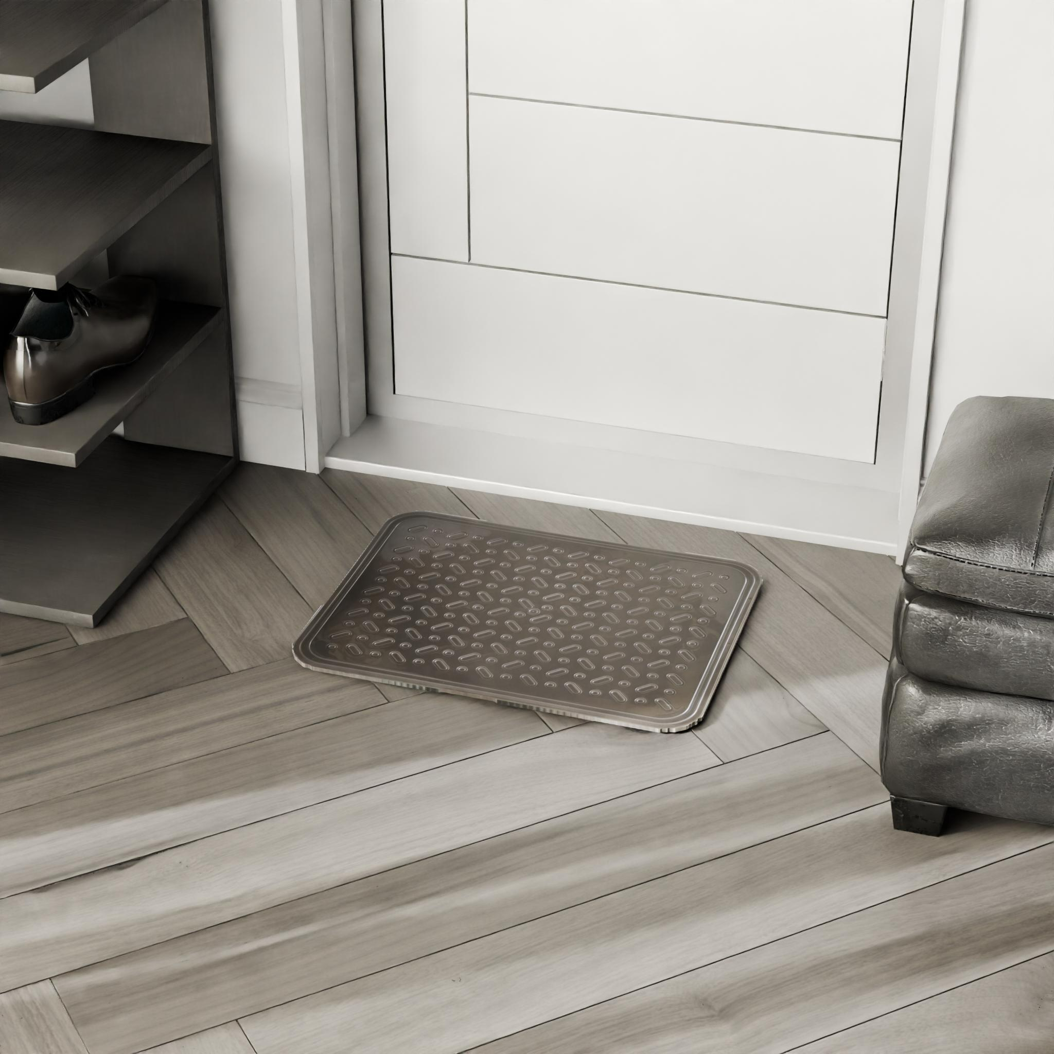 Изображение товара Лоток для обуви из полипропилена 48x37 см в тёмно-коричневом цвете