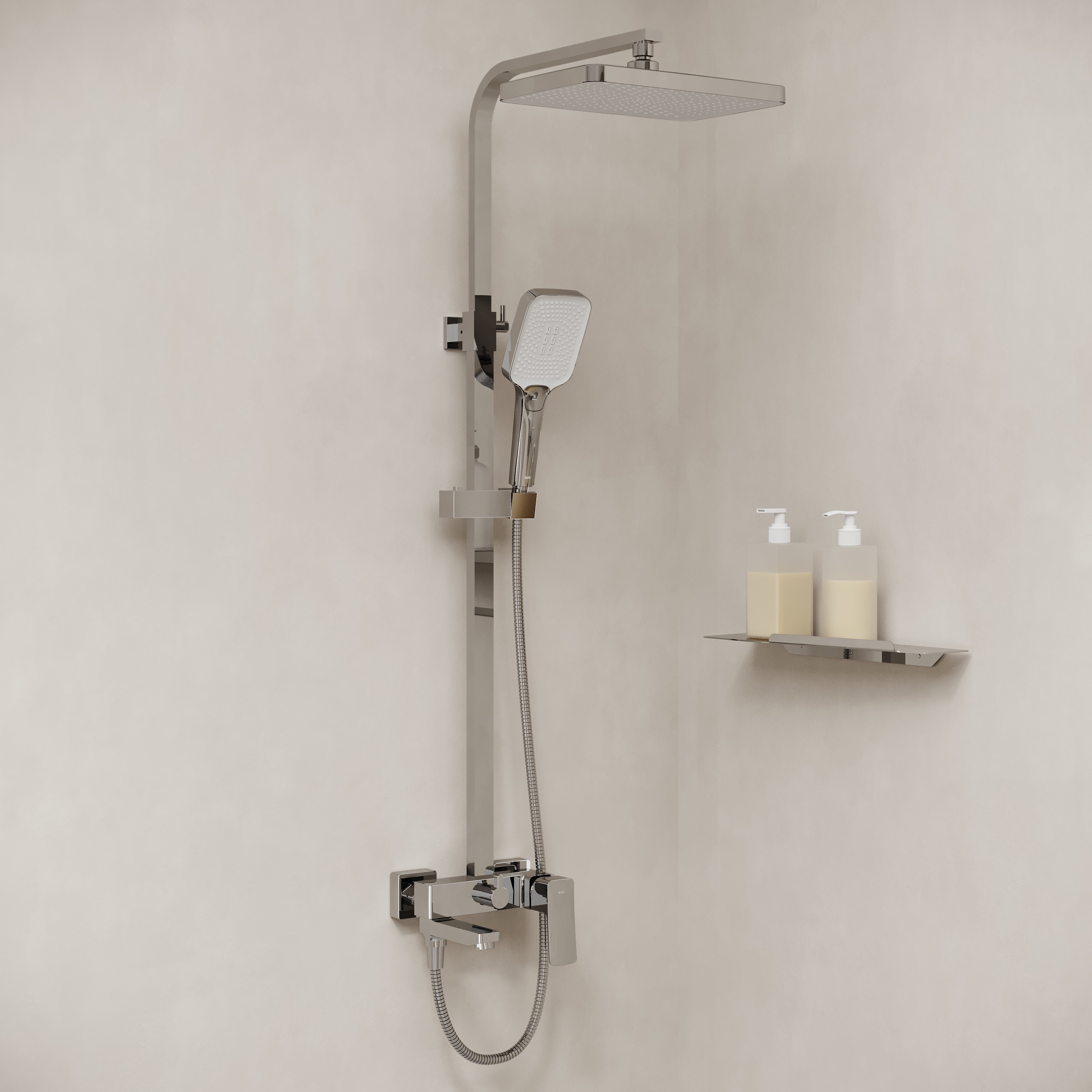 Изображение товара Душевая система Iddis Brent BRESB3Fi06 хром 1 режим смеситель 10 лет гарантия