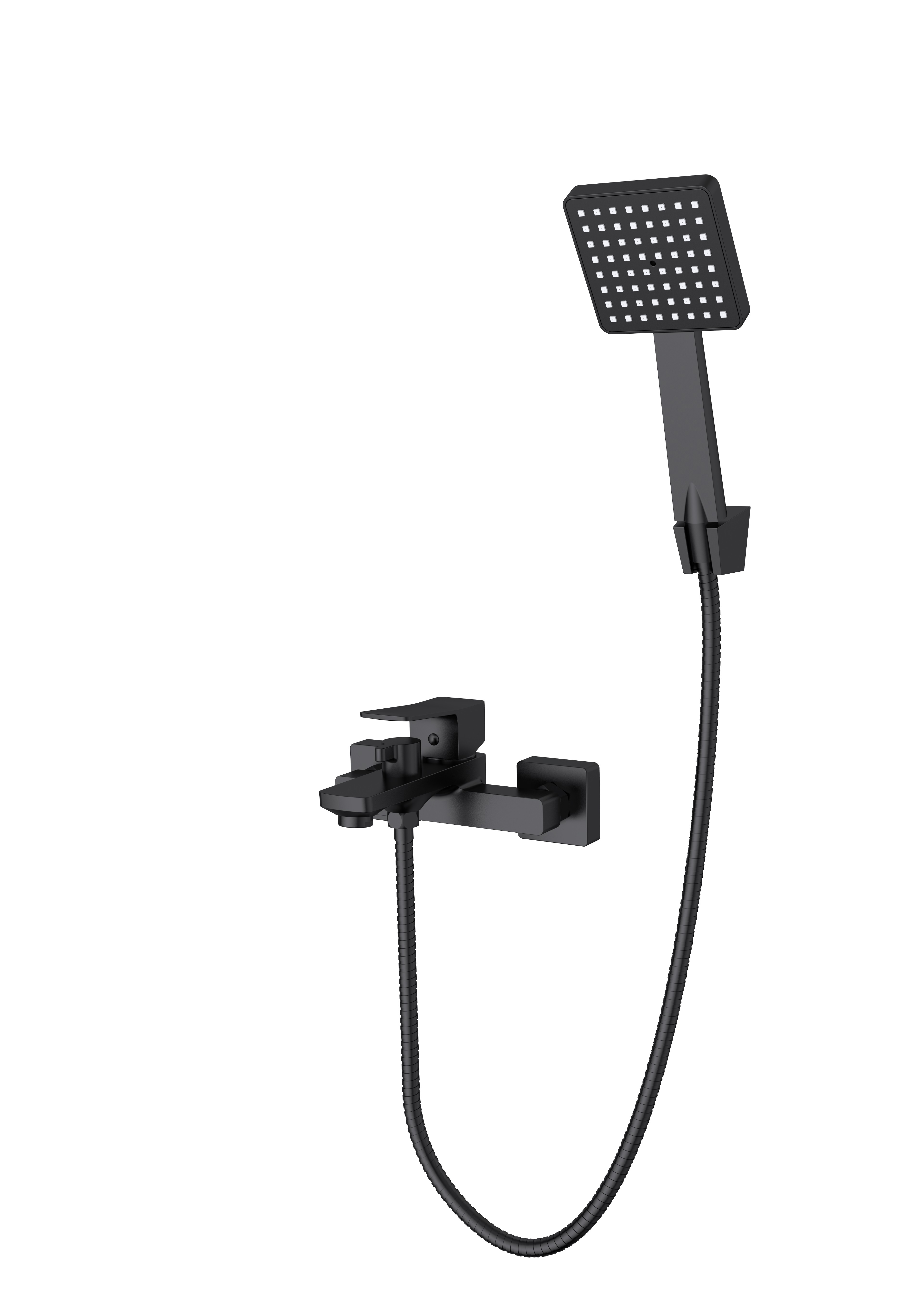 Изображение товара Однорычажный смеситель для ванны Iddis BREBL00i02 с лейкой и шлангом черный матовый