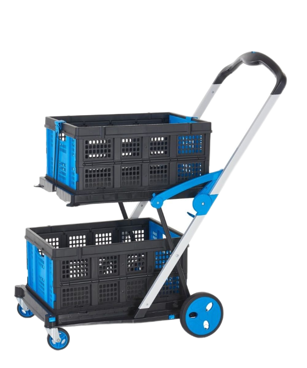 Изображение товара Грузовая складная тележка Vicart с двумя корзинами 48x100x65см Изображение товара Грузовая складная тележка Vicart с двумя корзинами 48x100x65см