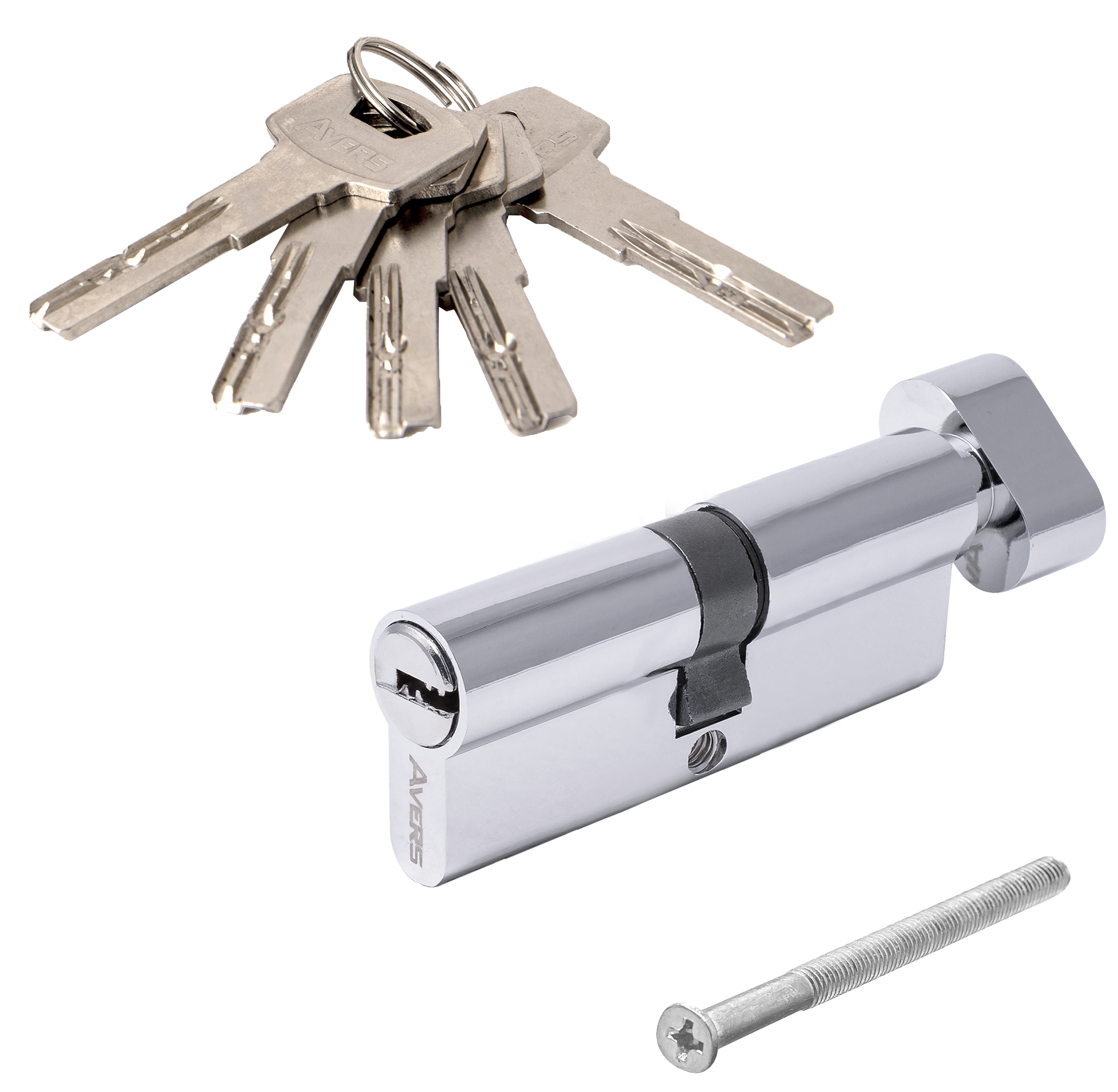 Цилиндр Armex Smart LM-80 40x40 мм ключ-вертушка цвет хром