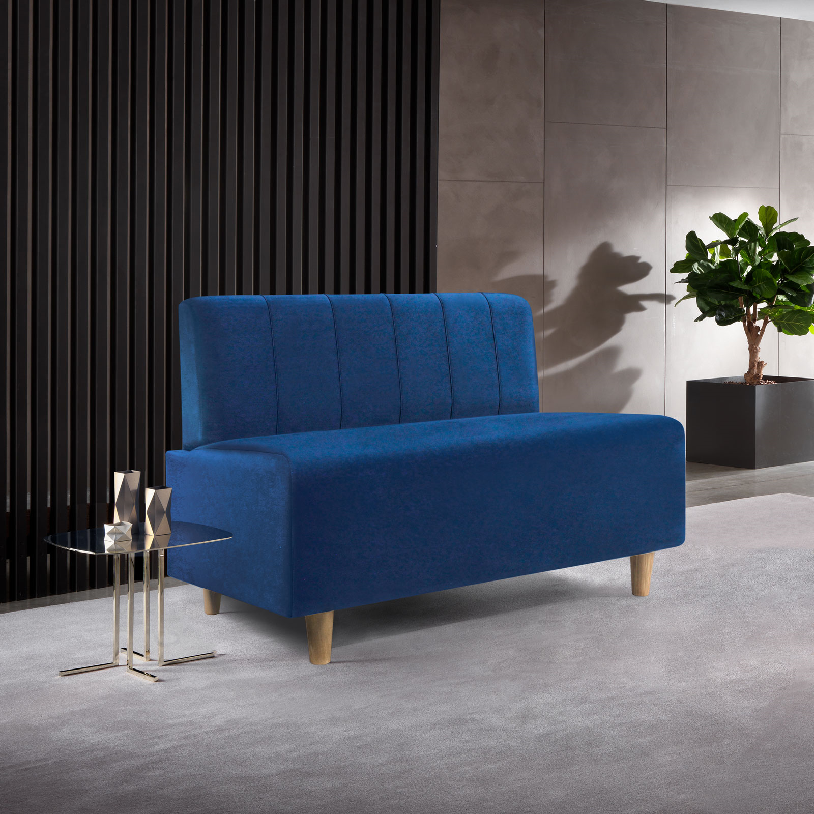 Изображение товара Кухонный диван ГК АКВИЛОН Мята, велюр, синий, 100x77x64 см