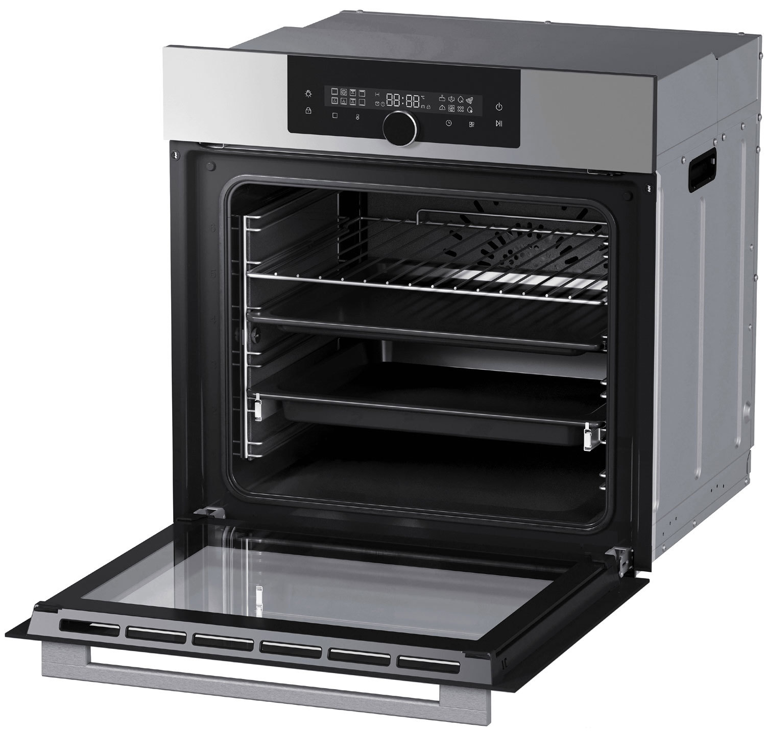 Изображение товара Встраиваемый электродуховой шкаф Haier HOQ-F6QAN3GG с функциями самоочистки и 16 режимами