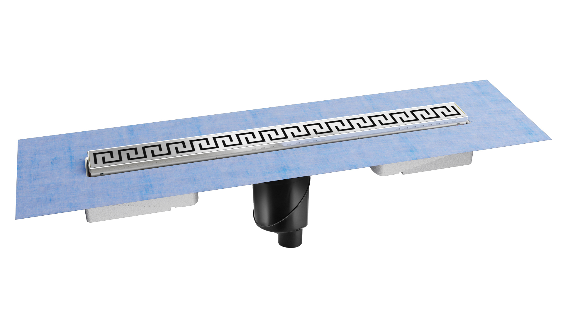 Изображение товара Желоб Berges В1 Antik 600 хром глянец с сифоном D50/110 монтаж 360° Германия