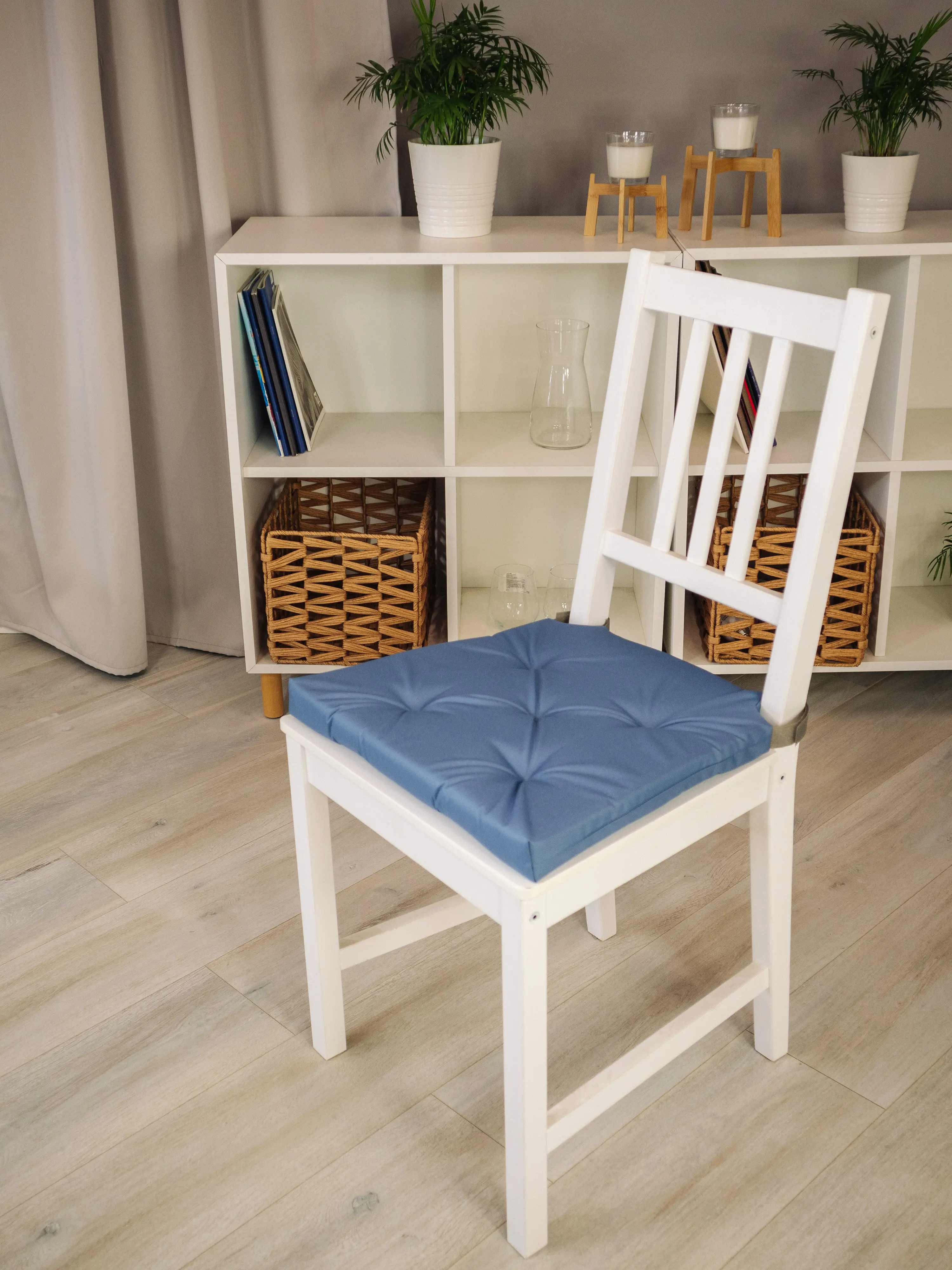 Подушка для стула Linen Way 40/35x40 см цвет серо-синий - 3