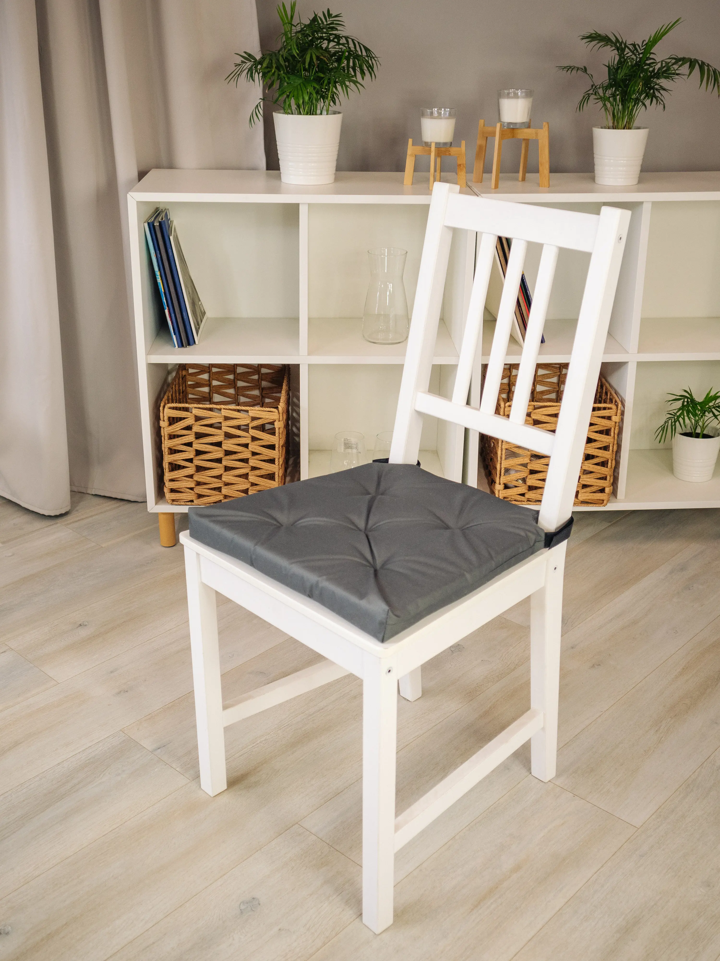 Подушка для стула Linen Way 40/35x40 см цвет стальной - 3